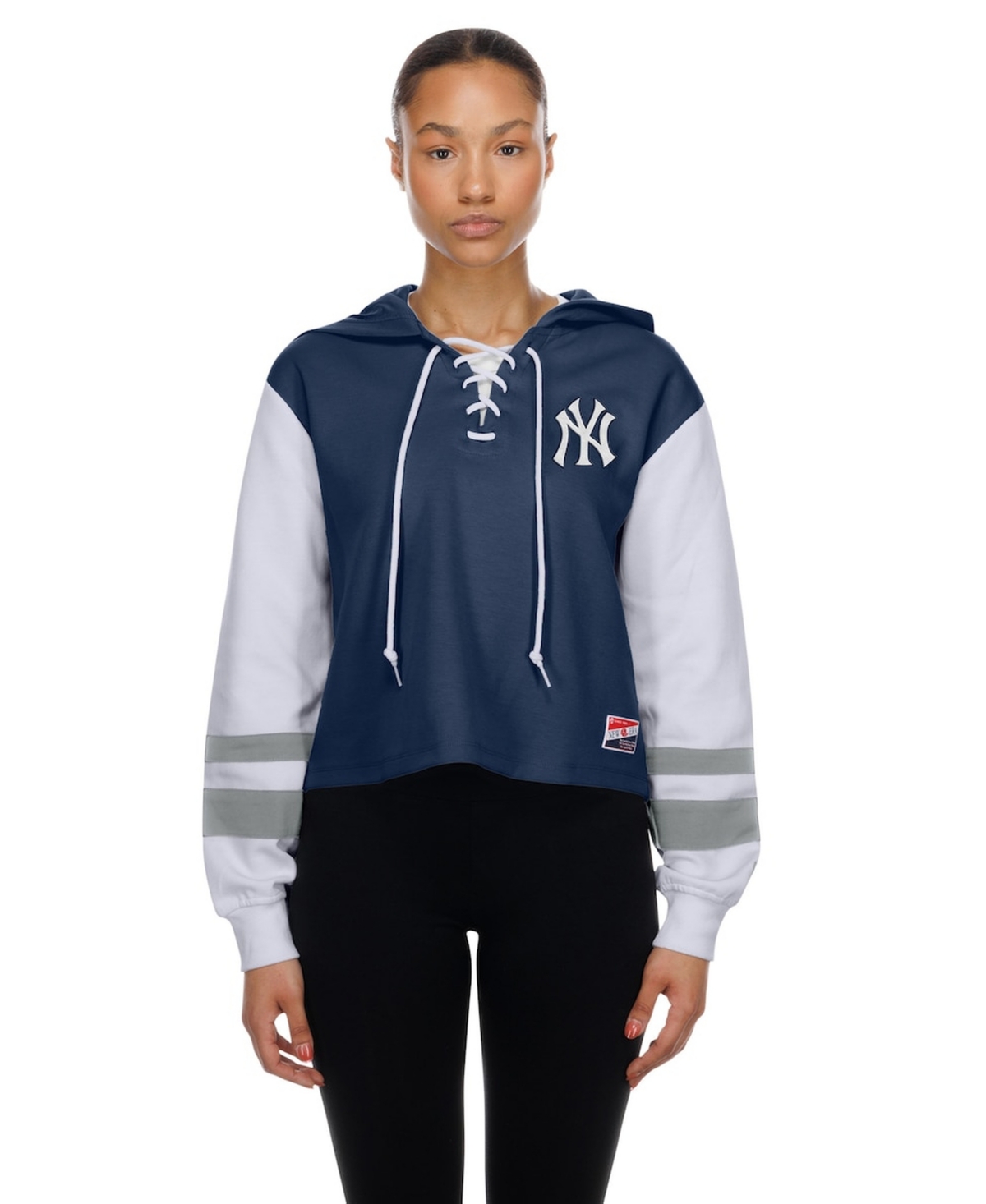 New Era Women’s Navy New York Yankees Boxy Lace-Up Hoodie – Navy New Era Women’s Navy New York Yankees Boxy Lace-Up Hoodie – Navy
