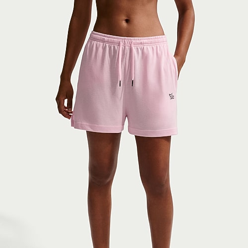 Nike Womens 4″ Mid Rise Moisture Wicking Drawstring Waist Active Pull-On Short, Medium, Pink