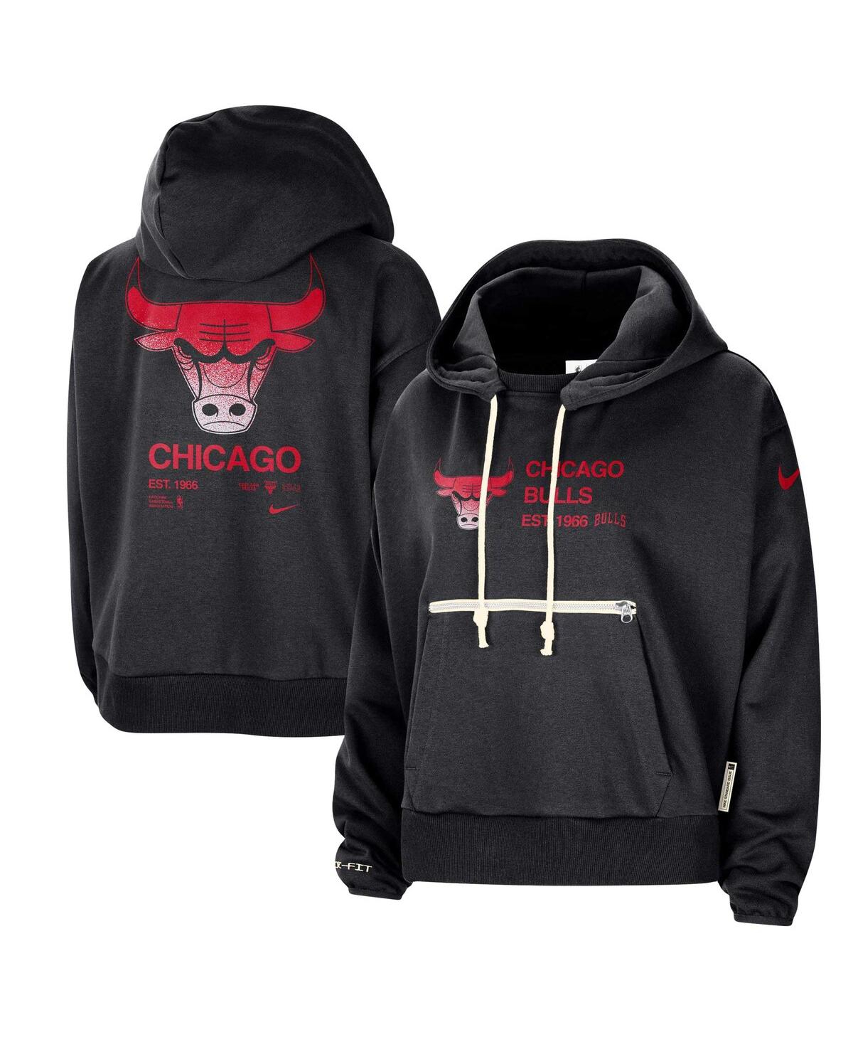 Nike Women’s Black Chicago Bulls Courtside Standard Issue Performance Pullover Hoodie – Black Nike Women’s Black Chicago Bulls Courtside Standard Issue Performance Pullover Hoodie – Black