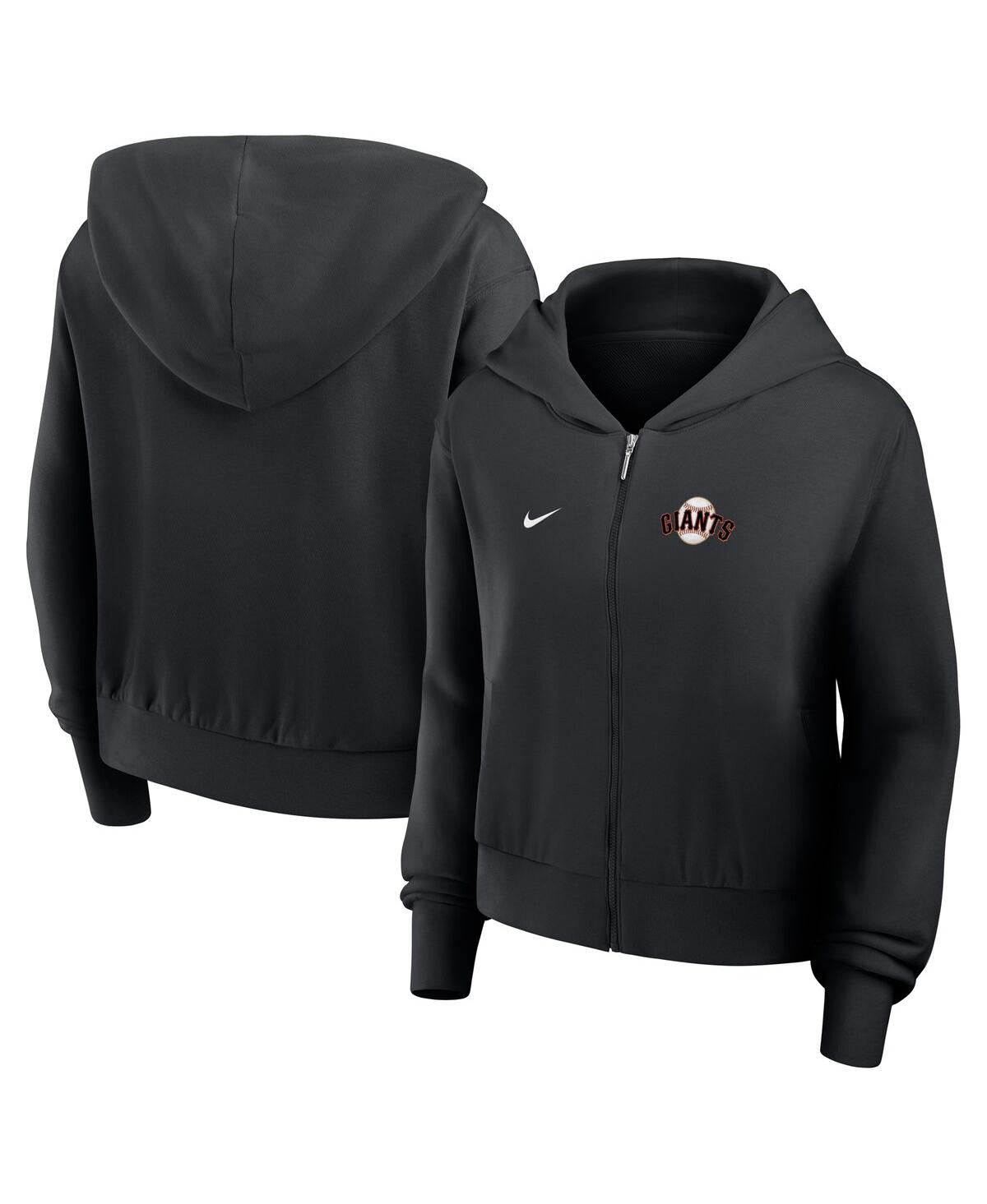 Nike Women’s Black San Francisco Giants Cropped Chill Full-Zip Hoodie Jacket – Black Nike Women’s Black San Francisco Giants Cropped Chill Full-Zip Hoodie Jacket – Black