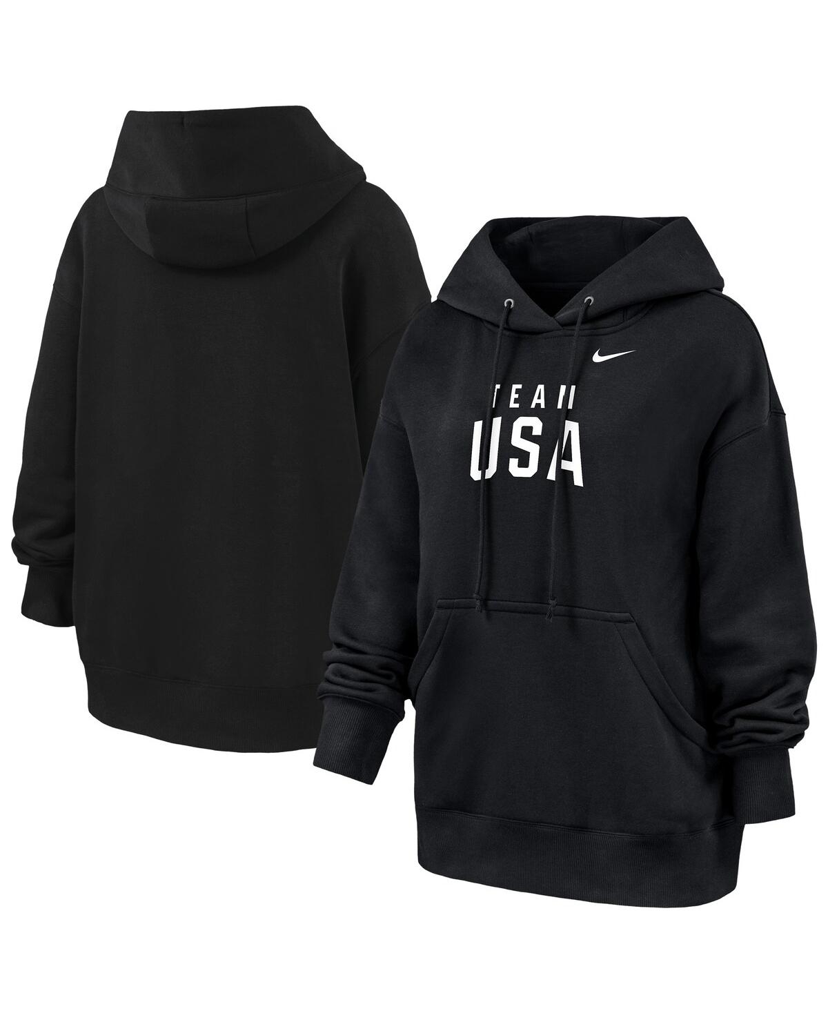 Nike Women’s Black Team Usa Oversized Phoenix Fleece Hoodie – Black