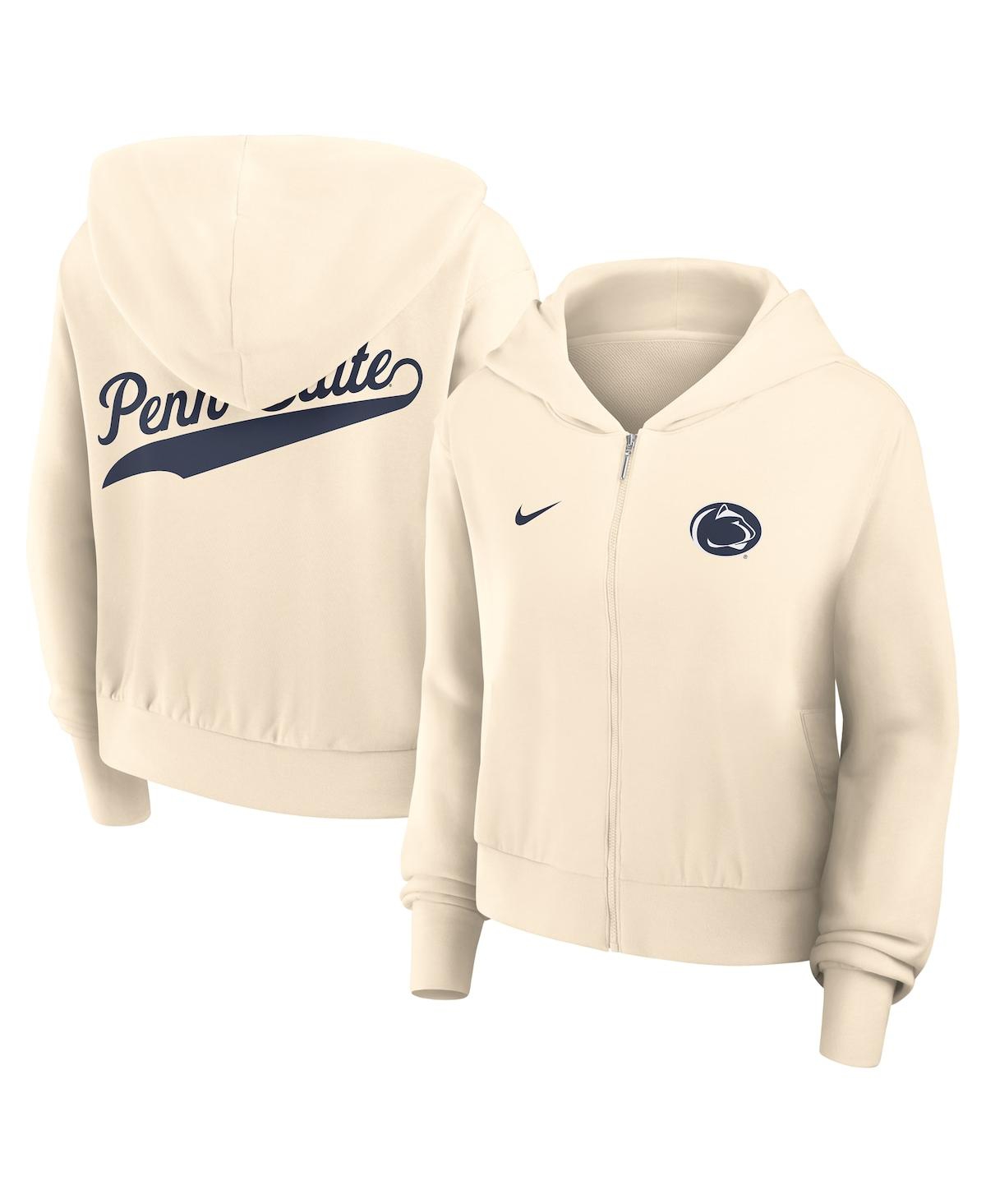 Nike Women’s Cream Penn State Nittany Lions Chill Full-Zip Hoodie – Cream