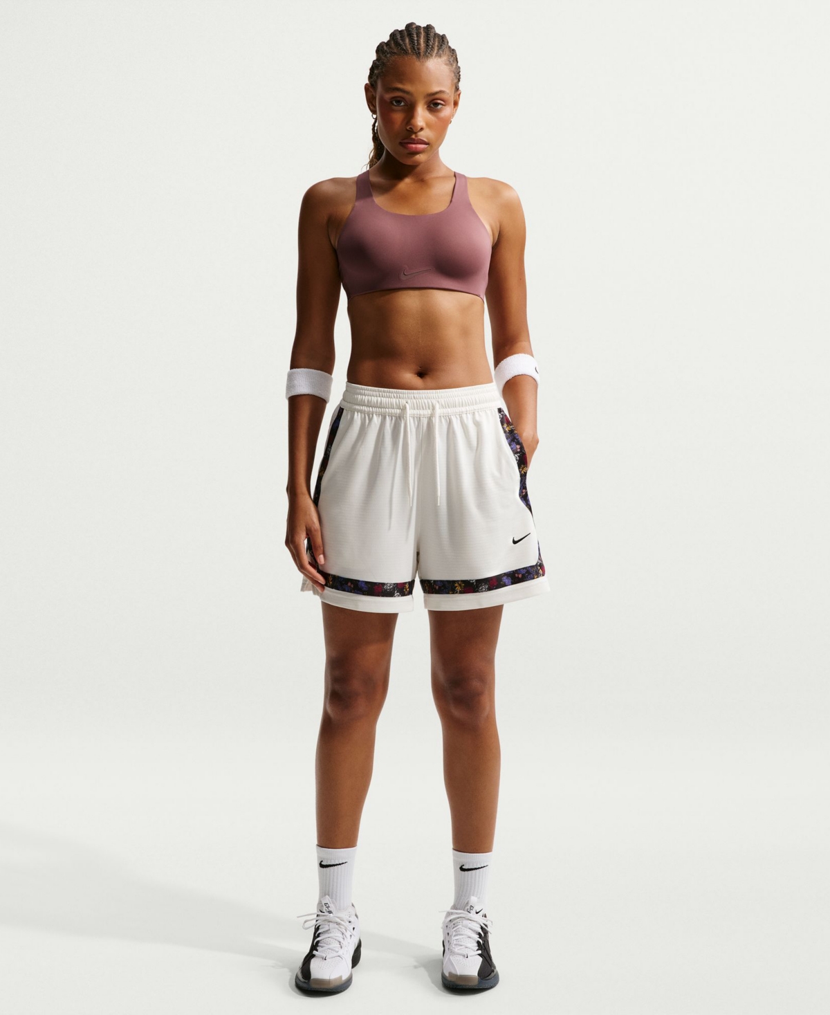 Nike Women’s Dri-fit Basketball Shorts – Sail/black Nike Women’s Dri-fit Basketball Shorts – Sail/black