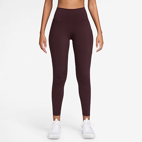 Nike Womens Moisture Wicking Quick Dry High Rise 7/8 Ankle Legging, Small, Red