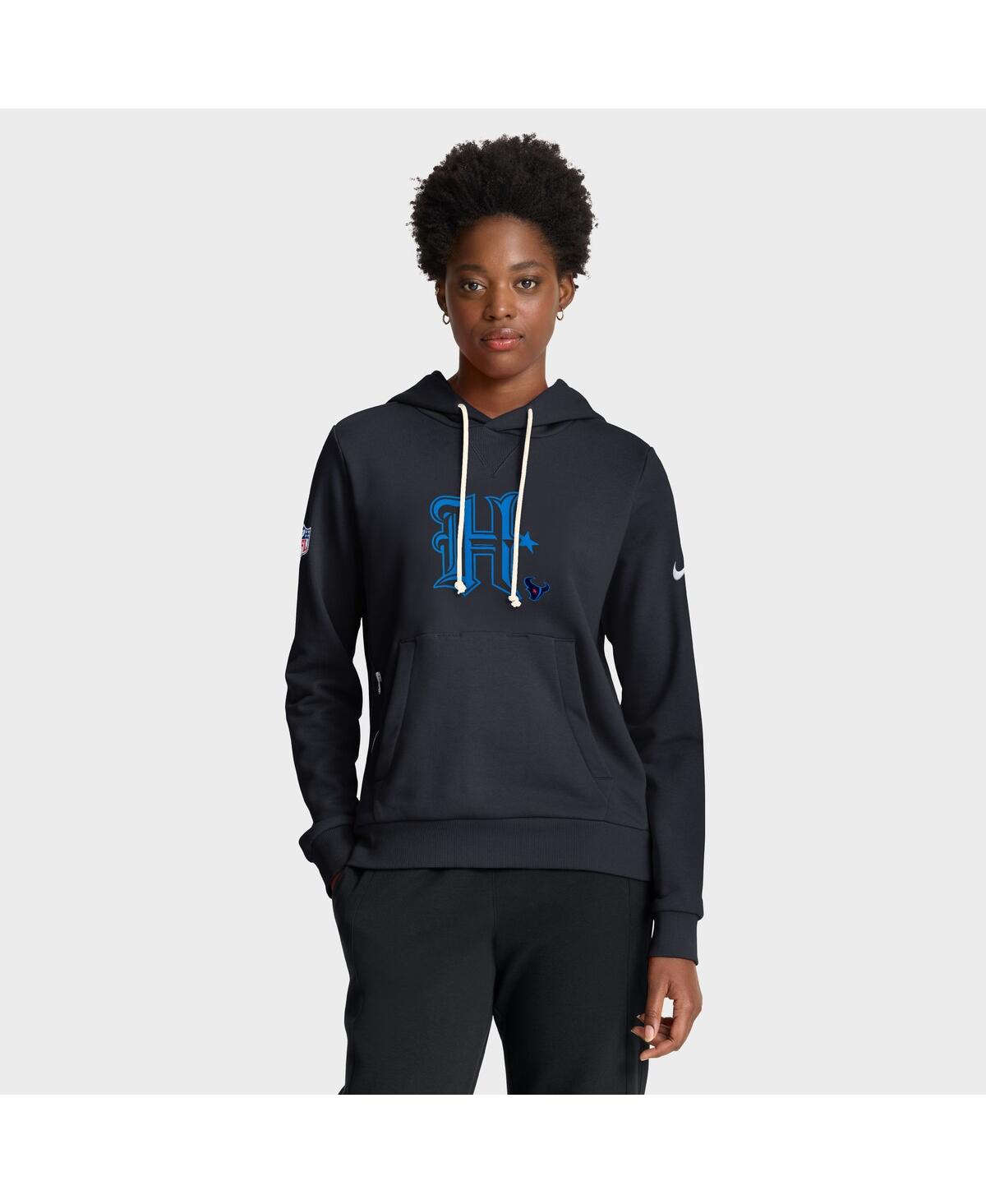 Nike Women’s Navy Houston Texans Throwback Sideline Standard Issue Dri-fit Hoodie – Navy