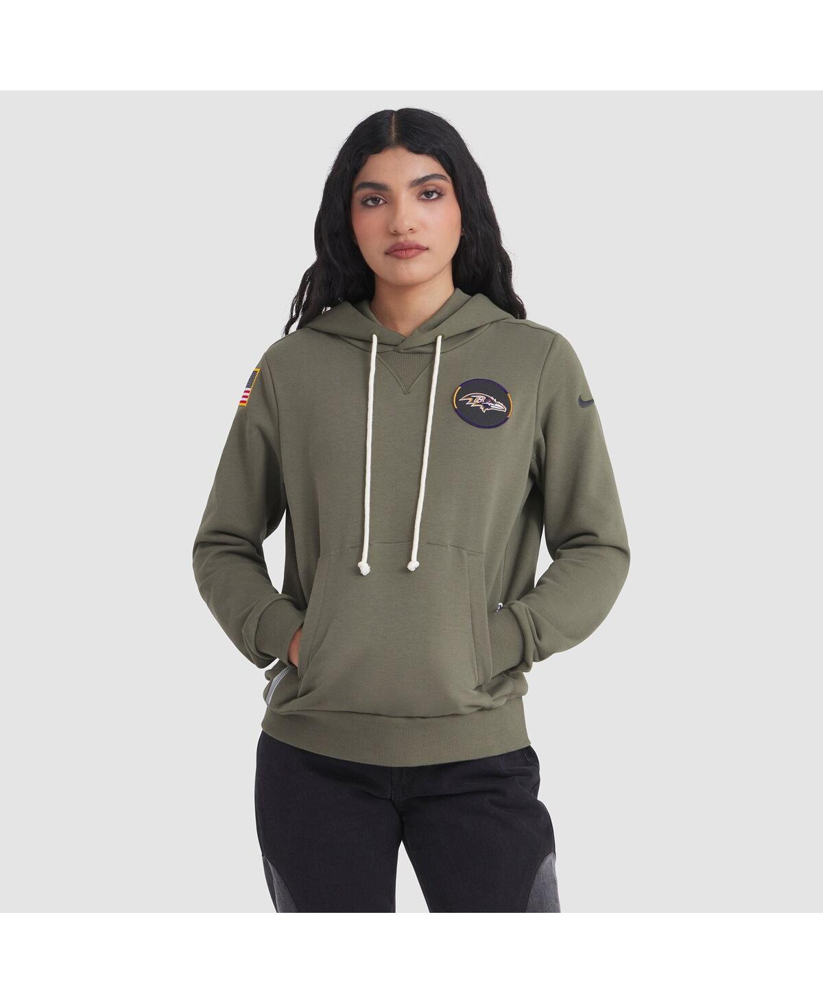 Nike Women’s Olive Baltimore Ravens 2025 Salute to Service Sideline Standard Issue Dri-fit Hoodie – Olive Nike Women’s Olive Baltimore Ravens 2025 Salute to Service Sideline Standard Issue Dri-fit Hoodie – Olive
