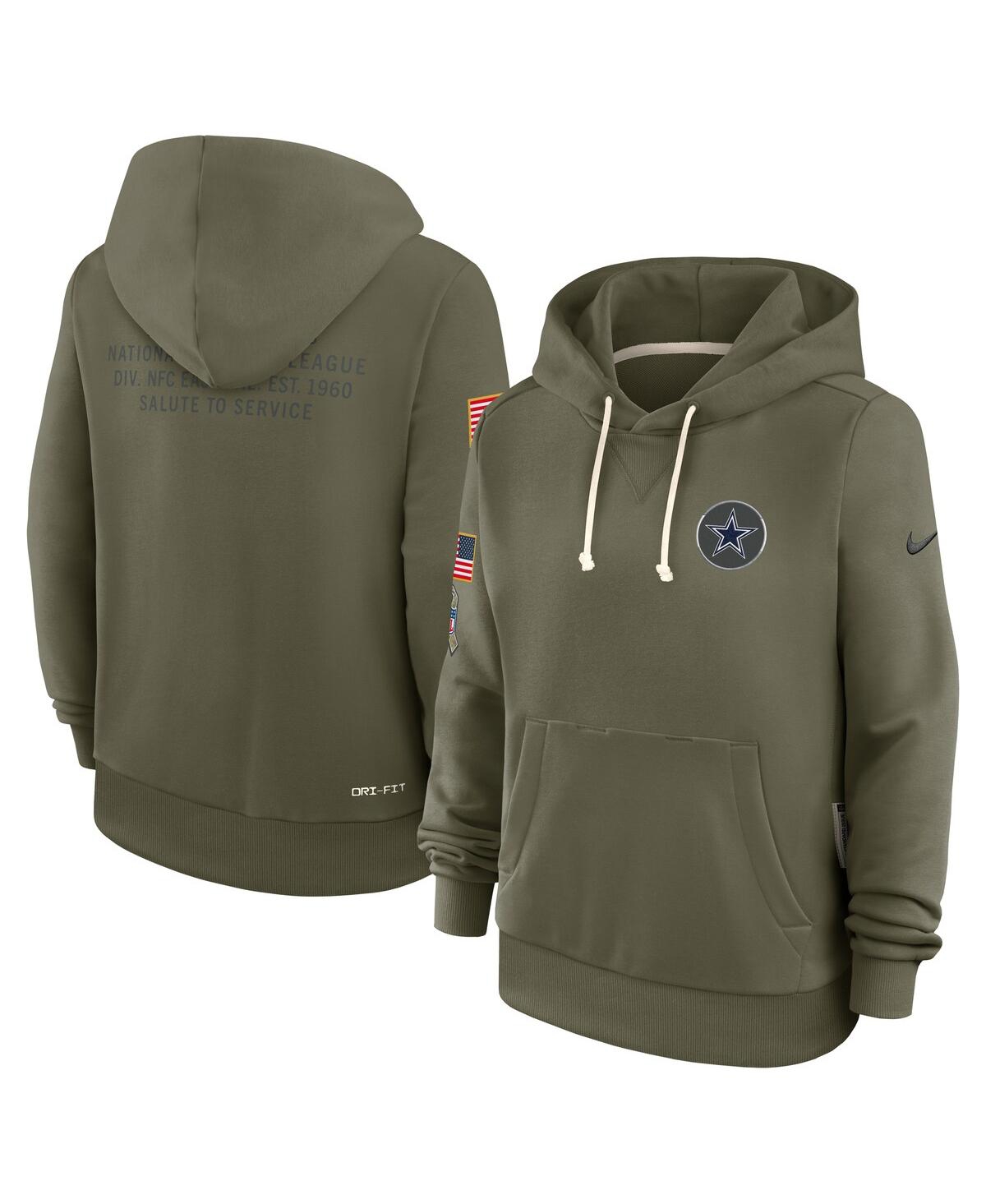 Nike Women’s Olive Dallas Cowboys 2025 Salute to Service Sideline Standard Issue Dri-fit Hoodie – Olive Nike Women’s Olive Dallas Cowboys 2025 Salute to Service Sideline Standard Issue Dri-fit Hoodie – Olive