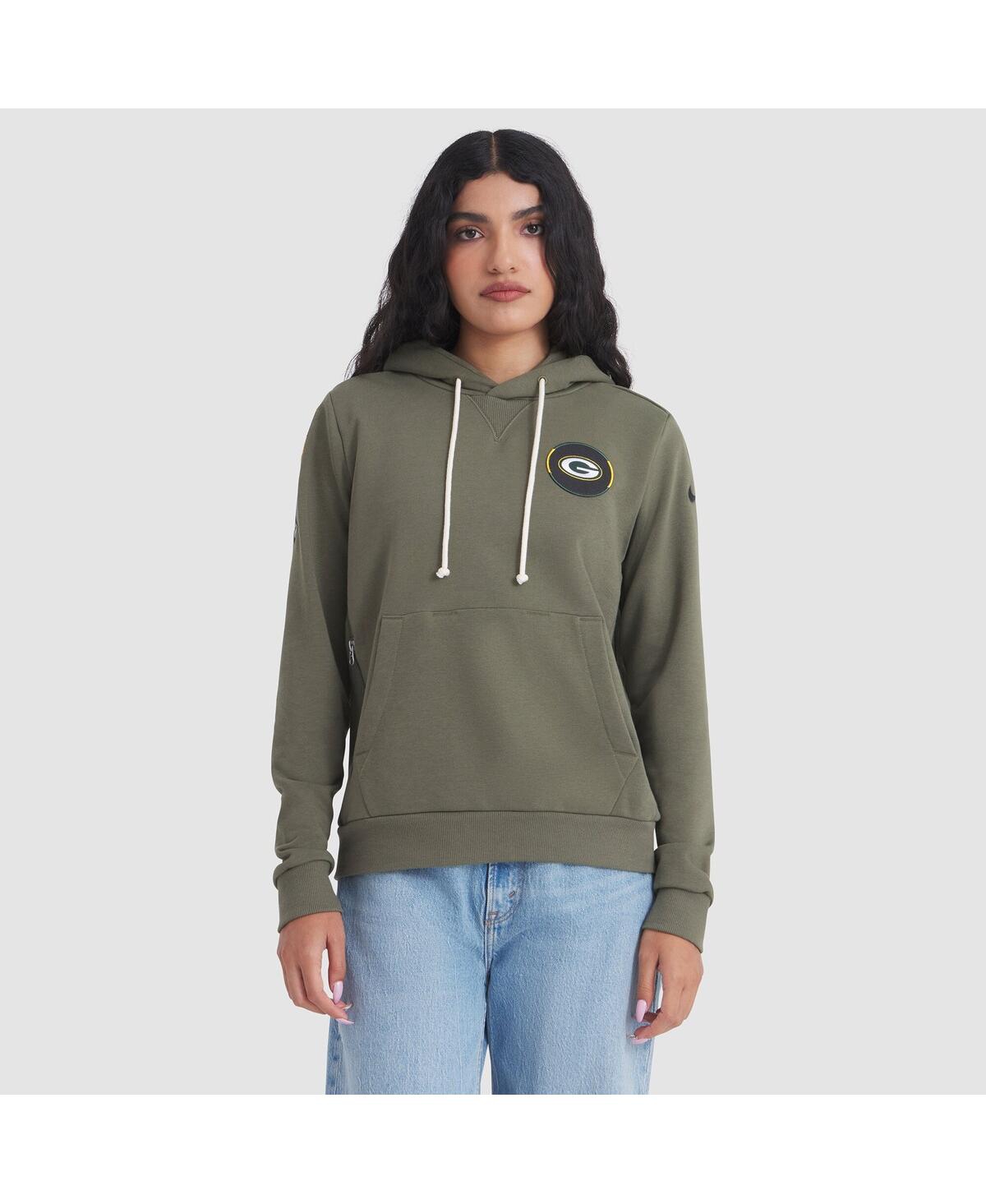 Nike Women’s Olive Green Bay Packers 2025 Salute to Service Sideline Standard Issue Dri-fit Hoodie – Olive Nike Women’s Olive Green Bay Packers 2025 Salute to Service Sideline Standard Issue Dri-fit Hoodie – Olive