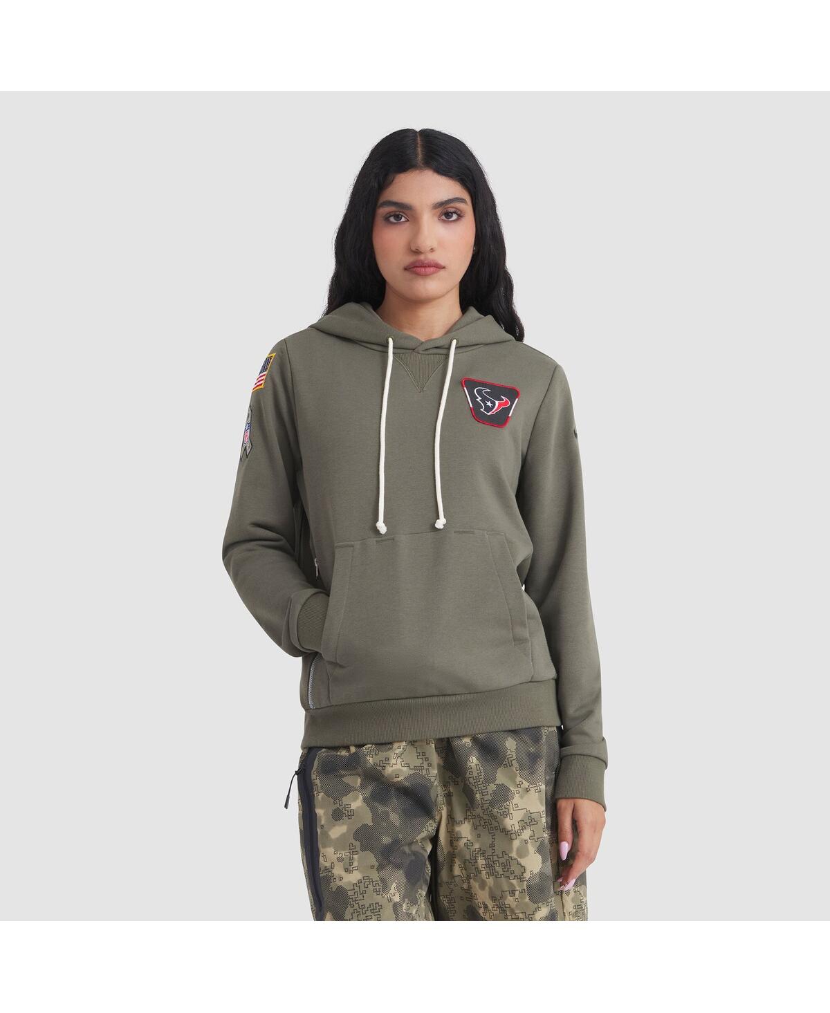 Nike Women’s Olive Houston Texans 2025 Salute to Service Sideline Standard Issue Dri-fit Hoodie – Olive
