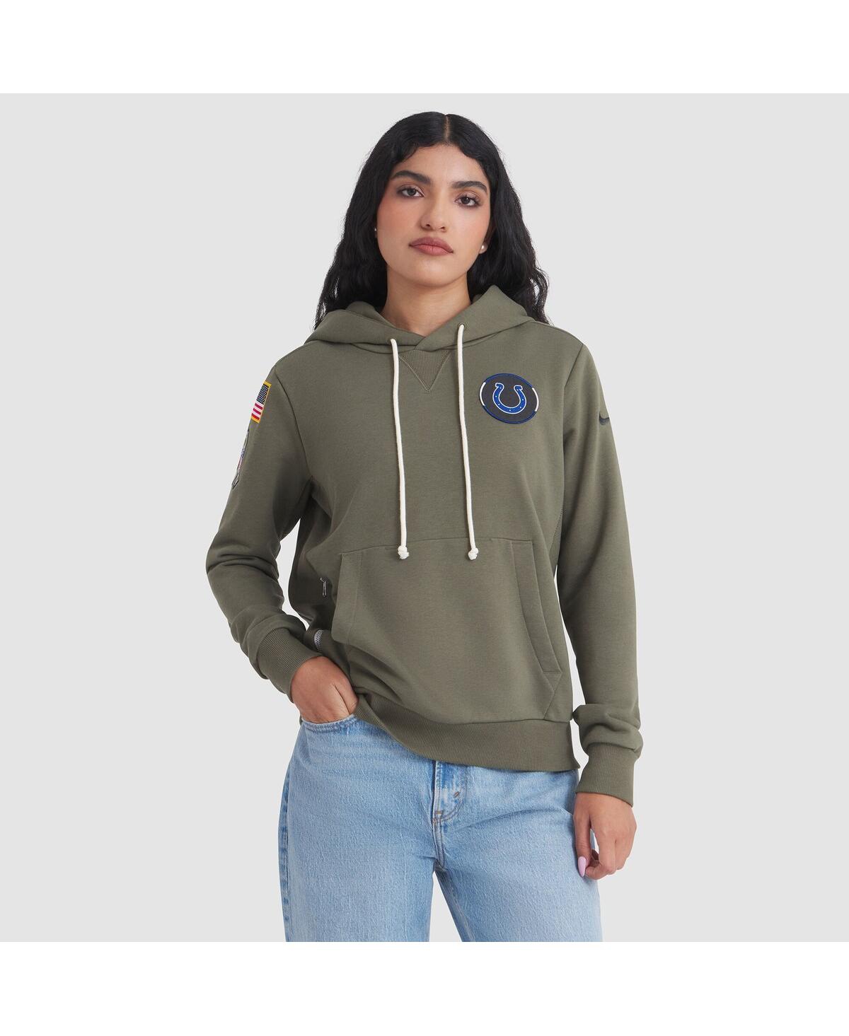 Nike Women’s Olive Indianapolis Colts 2025 Salute to Service Sideline Standard Issue Dri-fit Hoodie – Olive Nike Women’s Olive Indianapolis Colts 2025 Salute to Service Sideline Standard Issue Dri-fit Hoodie – Olive