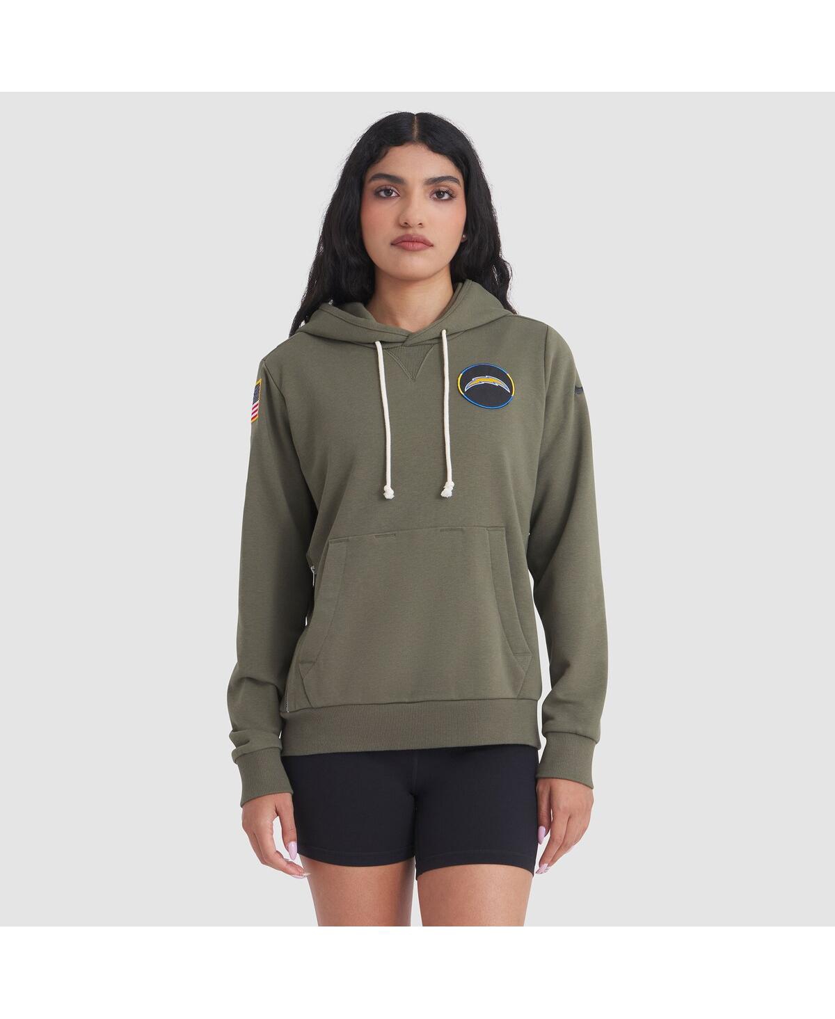 Nike Women’s Olive Los Angeles Chargers 2025 Salute to Service Sideline Standard Issue Dri-fit Hoodie – Olive Nike Women’s Olive Los Angeles Chargers 2025 Salute to Service Sideline Standard Issue Dri-fit Hoodie – Olive