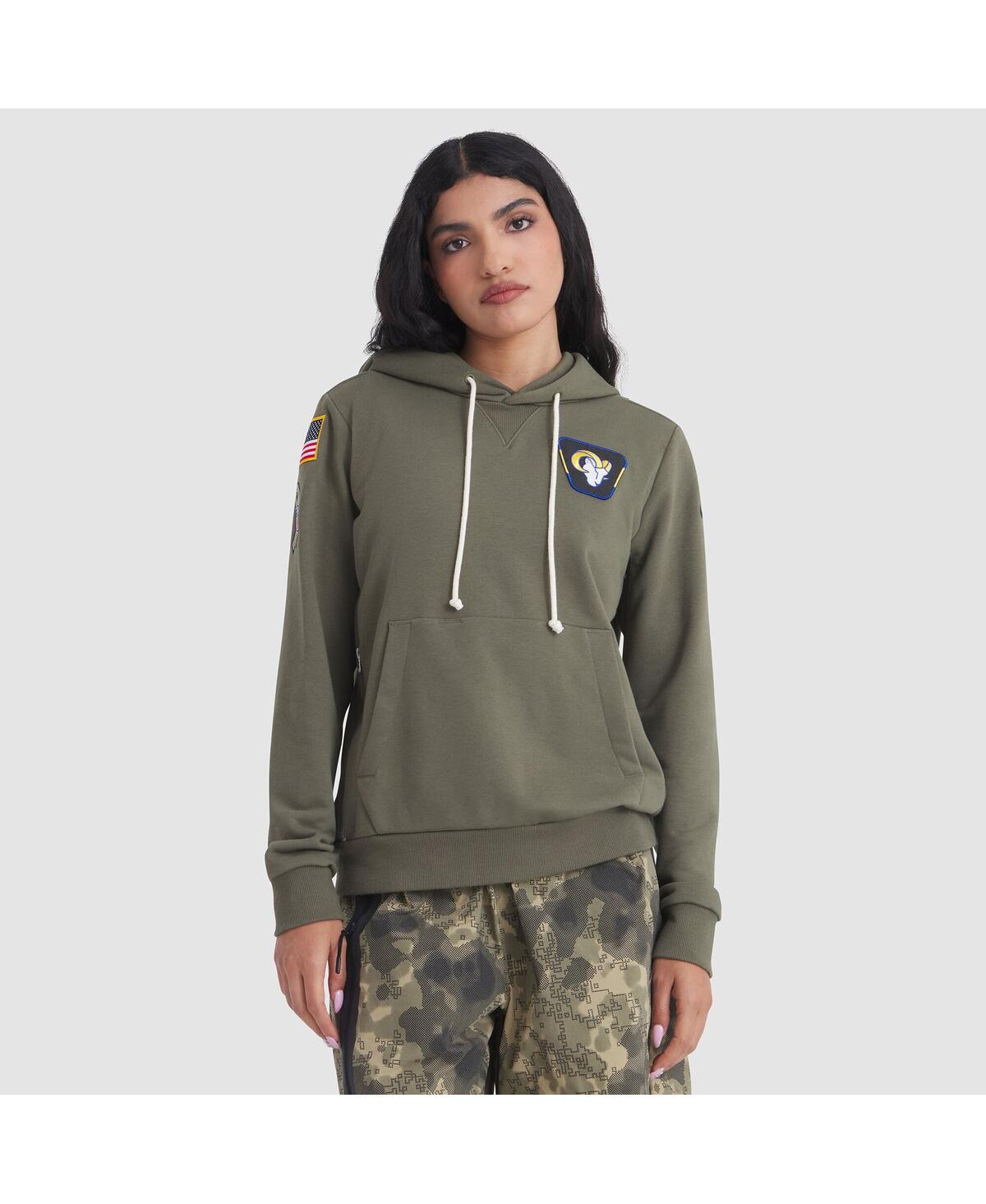 Nike Women’s Olive Los Angeles Rams 2025 Salute to Service Sideline Standard Issue Dri-fit Hoodie – Olive Nike Women’s Olive Los Angeles Rams 2025 Salute to Service Sideline Standard Issue Dri-fit Hoodie – Olive