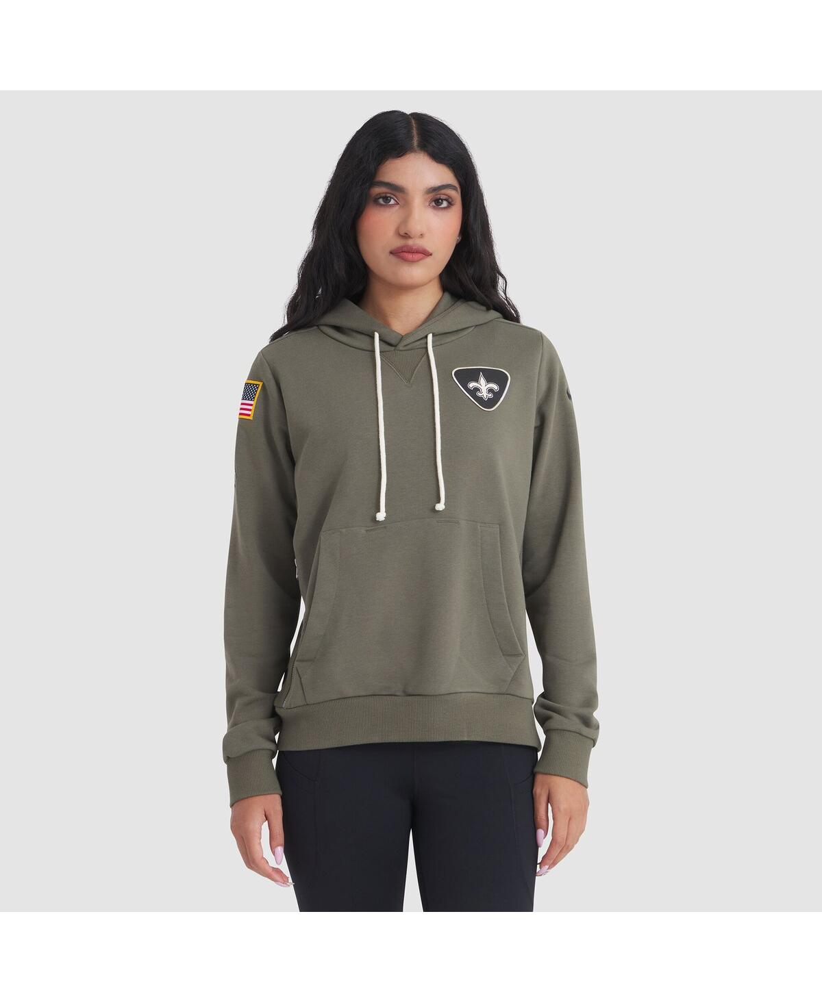 Nike Women’s Olive New Orleans Saints 2025 Salute to Service Sideline Standard Issue Dri-fit Hoodie – Olive