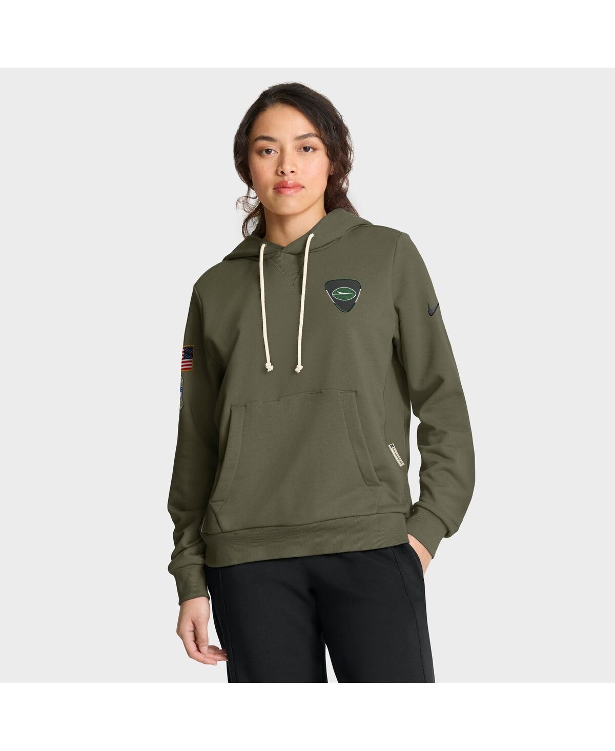 Nike Women’s Olive New York Jets 2025 Salute to Service Sideline Standard Issue Dri-fit Hoodie – Olive