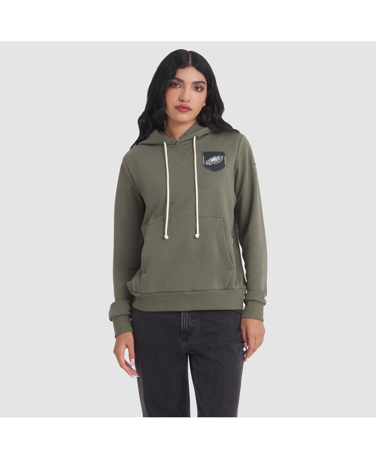 Nike Women’s Olive Philadelphia Eagles 2025 Salute to Service Sideline Standard Issue Dri-fit Hoodie – Olive