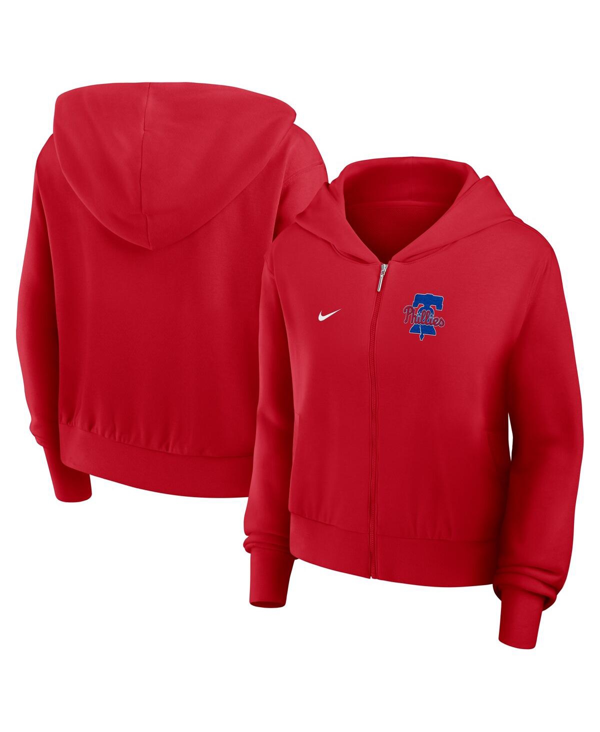 Nike Women’s Red Philadelphia Phillies Lightweight Full-Zip Hoodie – Red Nike Women’s Red Philadelphia Phillies Lightweight Full-Zip Hoodie – Red