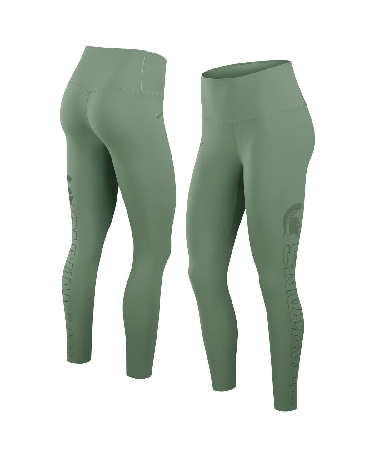 Nike Women’s Sage Green Michigan State Spartans Zenvy Performance Leggings – Sage Green