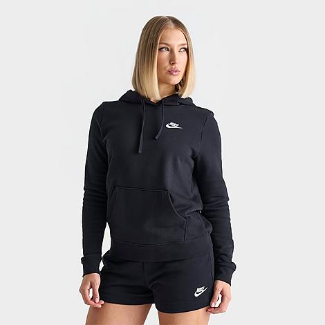 Nike Women’s Sportswear Club Fleece Pullover Hoodie in Black/White Size: XS
