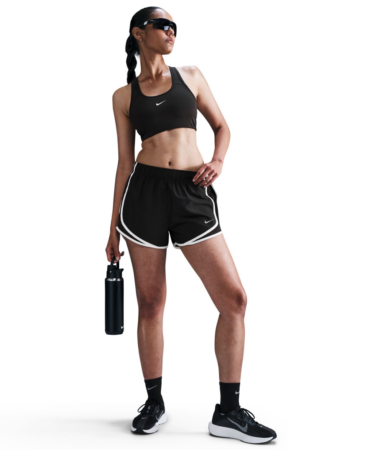 Nike Women’s Tempo Dri-fit Mid Rise Running Shorts – Black/White Nike Women’s Tempo Dri-fit Mid Rise Running Shorts – Black/White