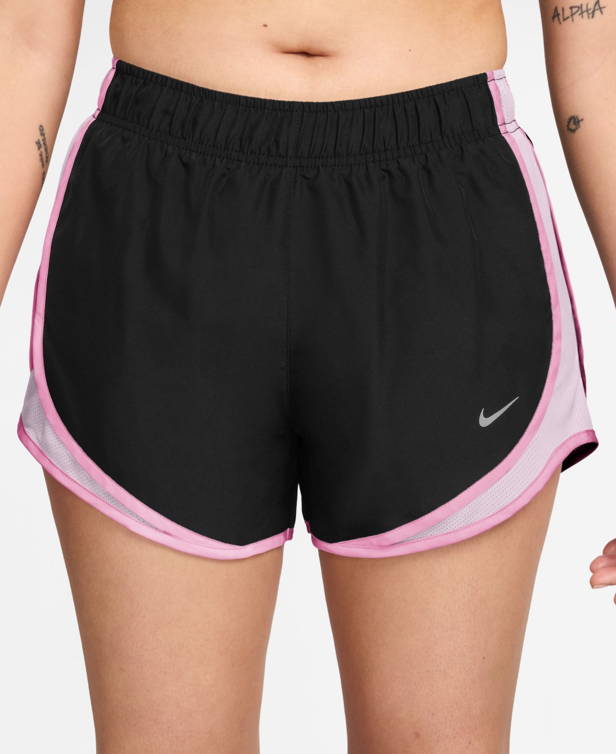Nike Women’s Tempo Dri-fit Mid Rise Running Shorts – Black/bleached Lilac/reflective Silv Nike Women’s Tempo Dri-fit Mid Rise Running Shorts – Black/bleached Lilac/reflective Silv
