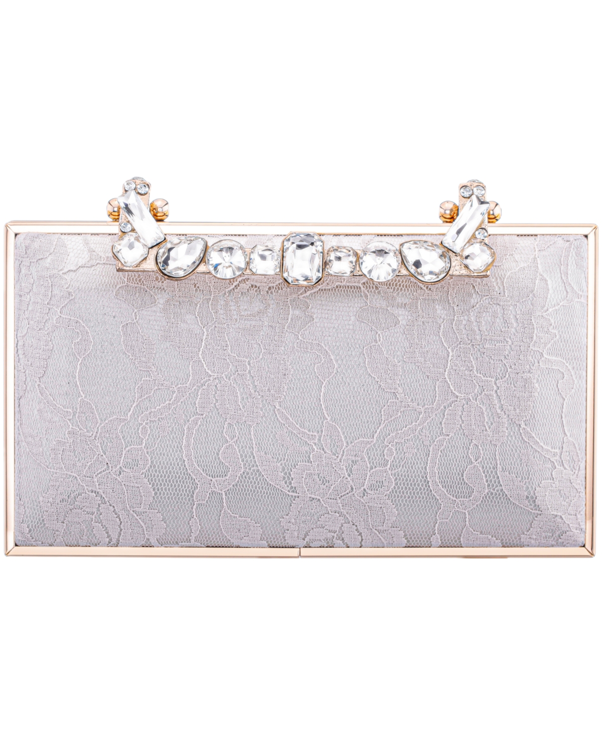 Nina Crystal Handle Lift Lock Lace Clutch – Ivory Nina Crystal Handle Lift Lock Lace Clutch – Ivory