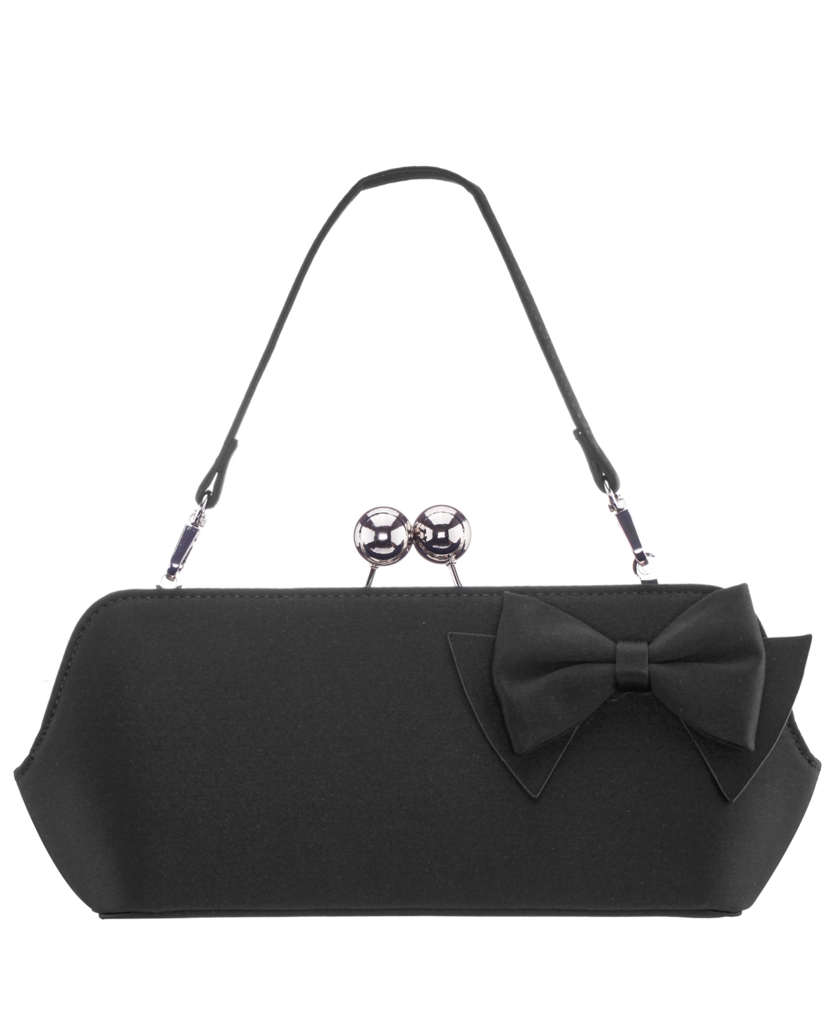 Nina Kenji Vintage Style Small Frame Handbag – Black Nina Kenji Vintage Style Small Frame Handbag – Black