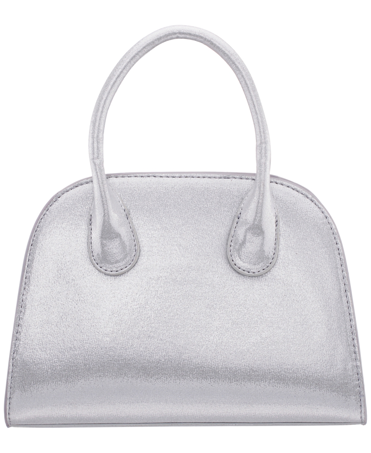 Nina Metallic Small Bowling Handbag – True Silver Nina Metallic Small Bowling Handbag – True Silver