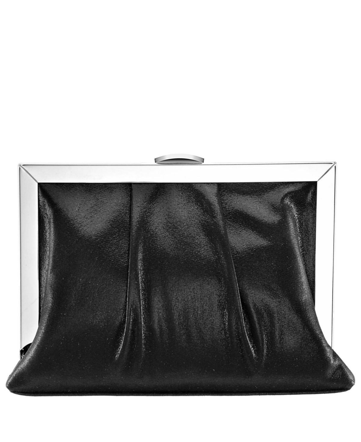 Nina Modern Frame Clutch – Black