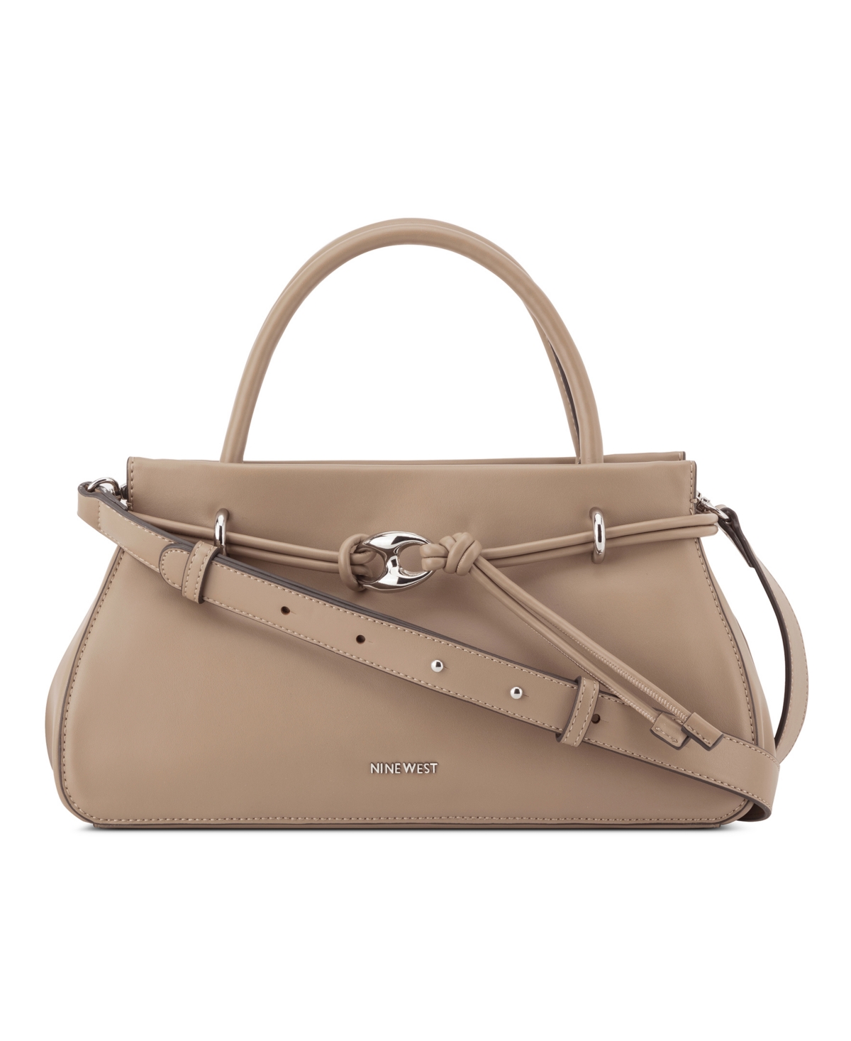 Nine West Alauna Medium Satchel Handbag – Latte