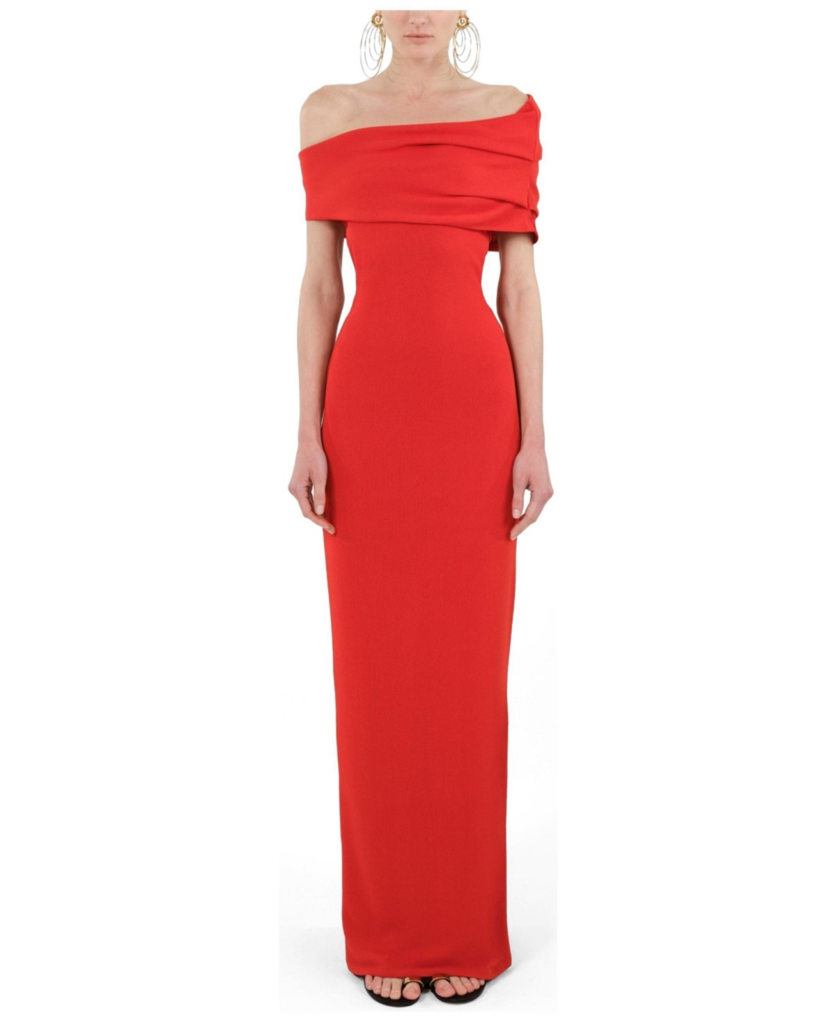 Nocturne Women’s Asymmetric Strapless Maxi Dress – Red Nocturne Women’s Asymmetric Strapless Maxi Dress – Red