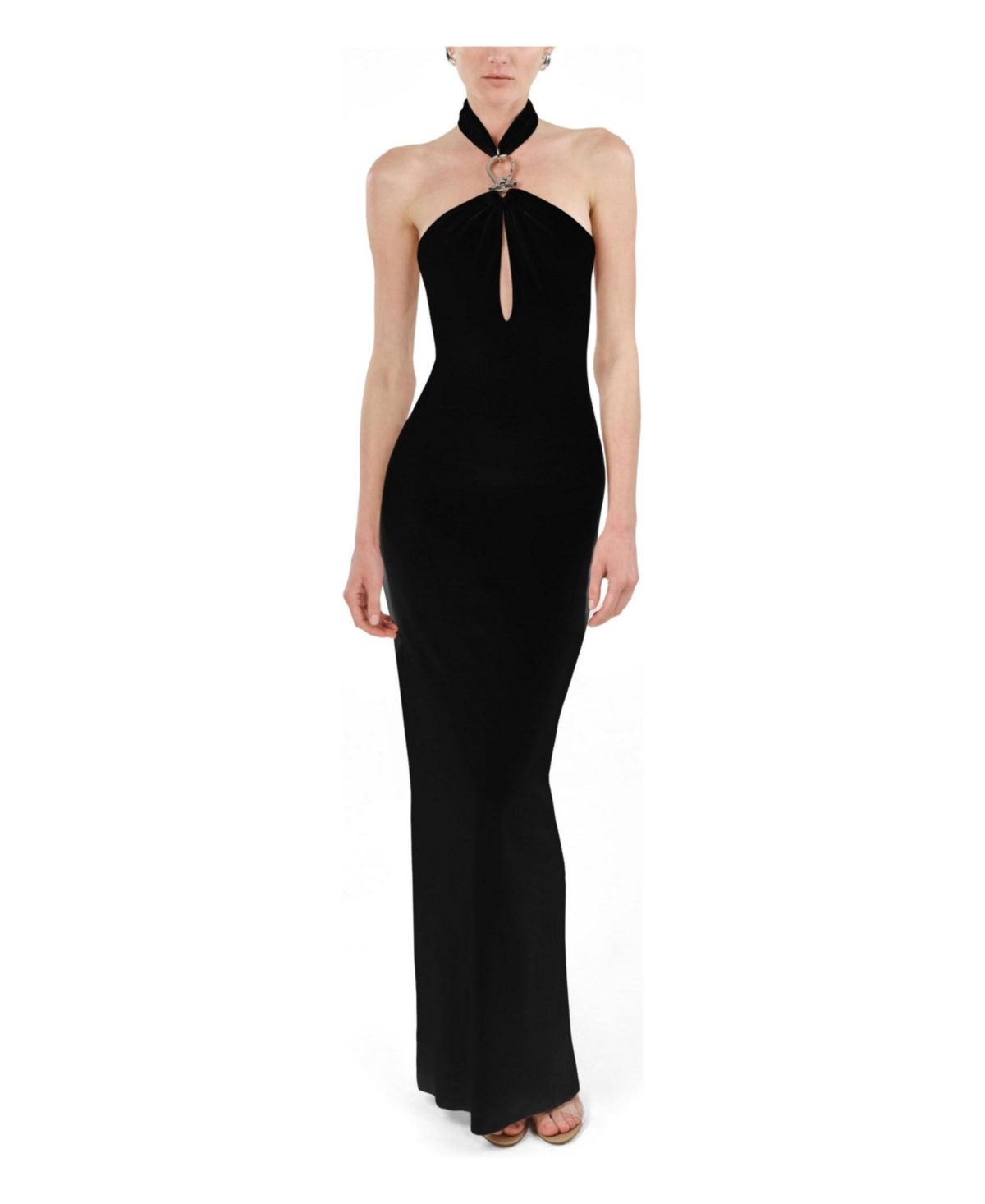Nocturne Women’s Cut-Out Detail Embellished Maxi Dress – Black Nocturne Women’s Cut-Out Detail Embellished Maxi Dress – Black