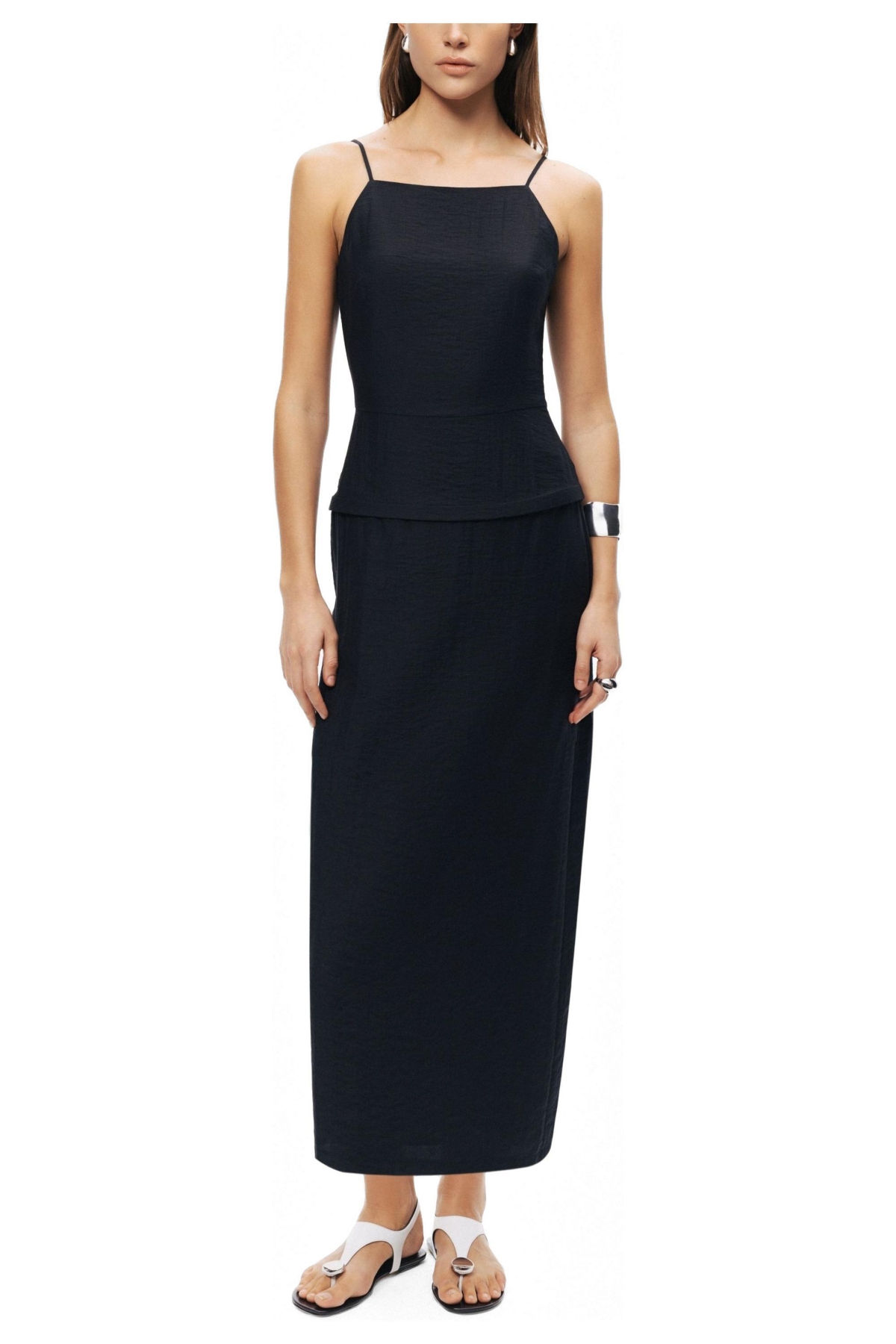 Nocturne Women’s Spaghetti Strap Maxi Dress – Black Nocturne Women’s Spaghetti Strap Maxi Dress – Black