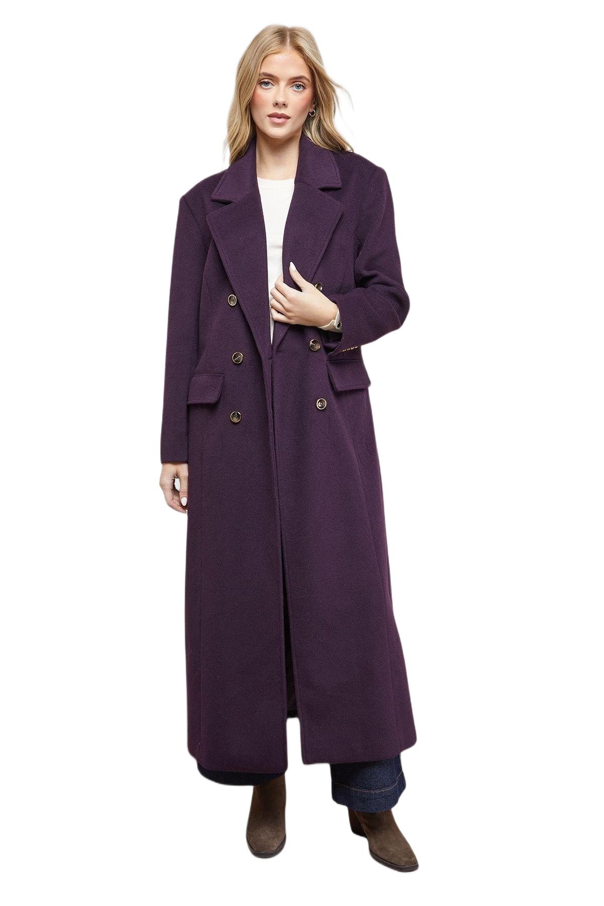 Oasis Women’s Maxi Tailored Coat – Cherry Oasis Women’s Maxi Tailored Coat – Cherry