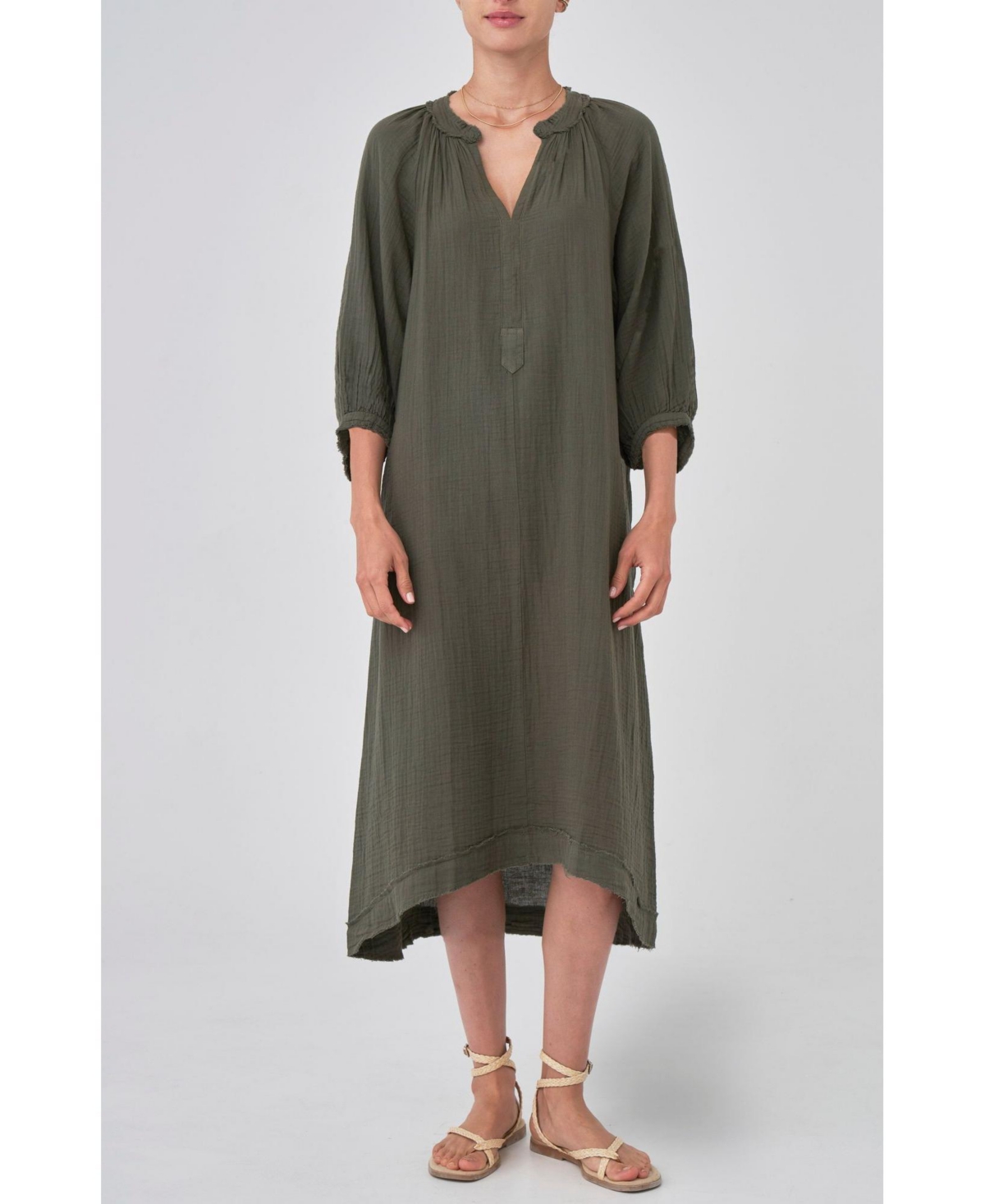 Ocean+Main Women’s Ocean+Main Gauze Dress with Pockets – Sage green Ocean+Main Women’s Ocean+Main Gauze Dress with Pockets – Sage green