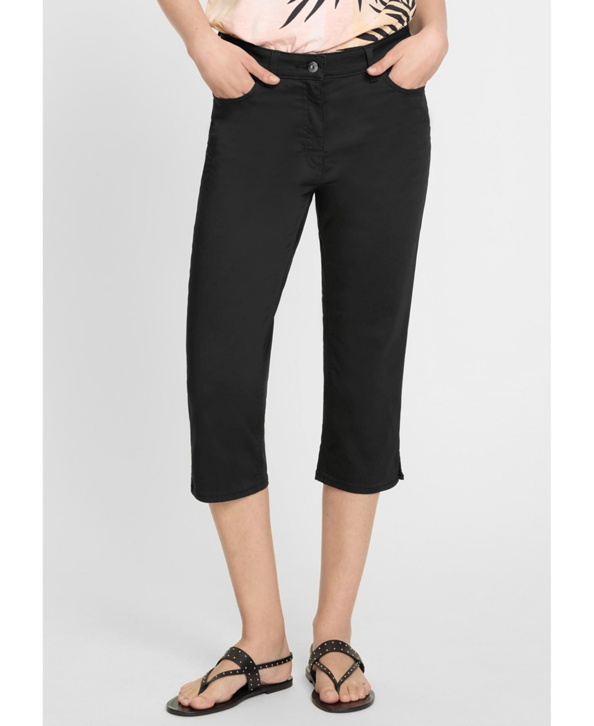 Olsen Women’s Mona Fit Slim Leg Capri – Black Olsen Women’s Mona Fit Slim Leg Capri – Black