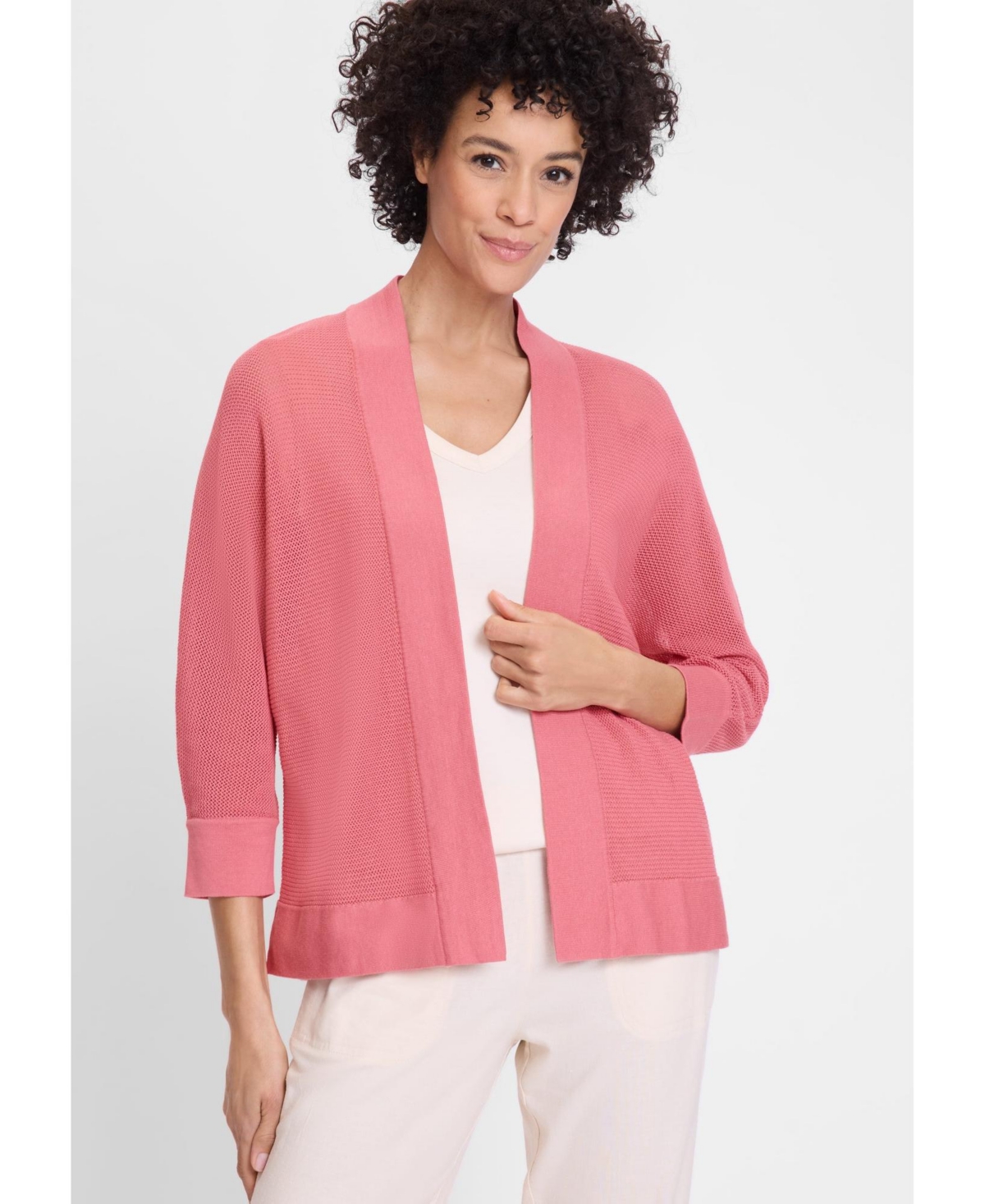 Olsen Women’s Open Front Cardigan – Desert rose