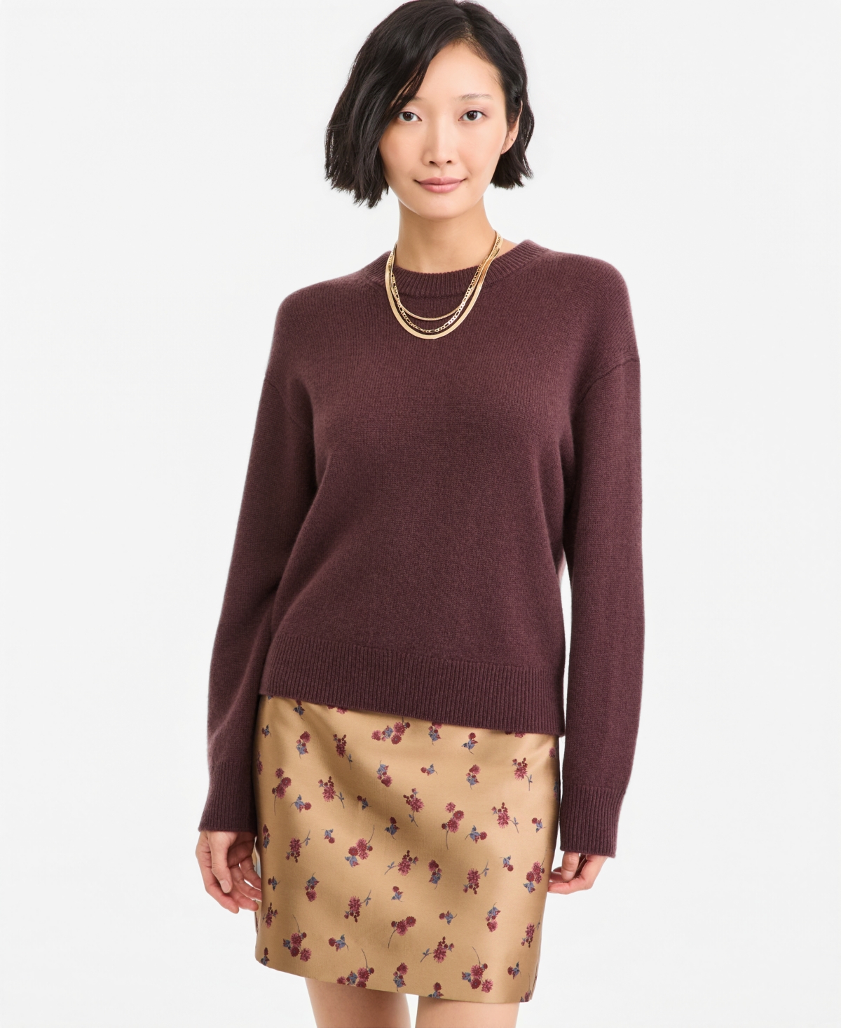 On 34th Women’s Cashmere Crewneck Relaxed-Fit Sweater, Macy’s Exclusive – Artwell Brown On 34th Women’s Cashmere Crewneck Relaxed-Fit Sweater, Macy’s Exclusive – Artwell Brown