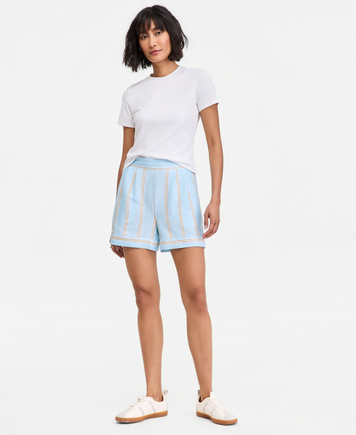 On 34th Women’s Linen-Blend Tailored Pull-On Shorts, Macy’s Exclusive – Cooling Vapors Combo On 34th Women’s Linen-Blend Tailored Pull-On Shorts, Macy’s Exclusive – Cooling Vapors Combo
