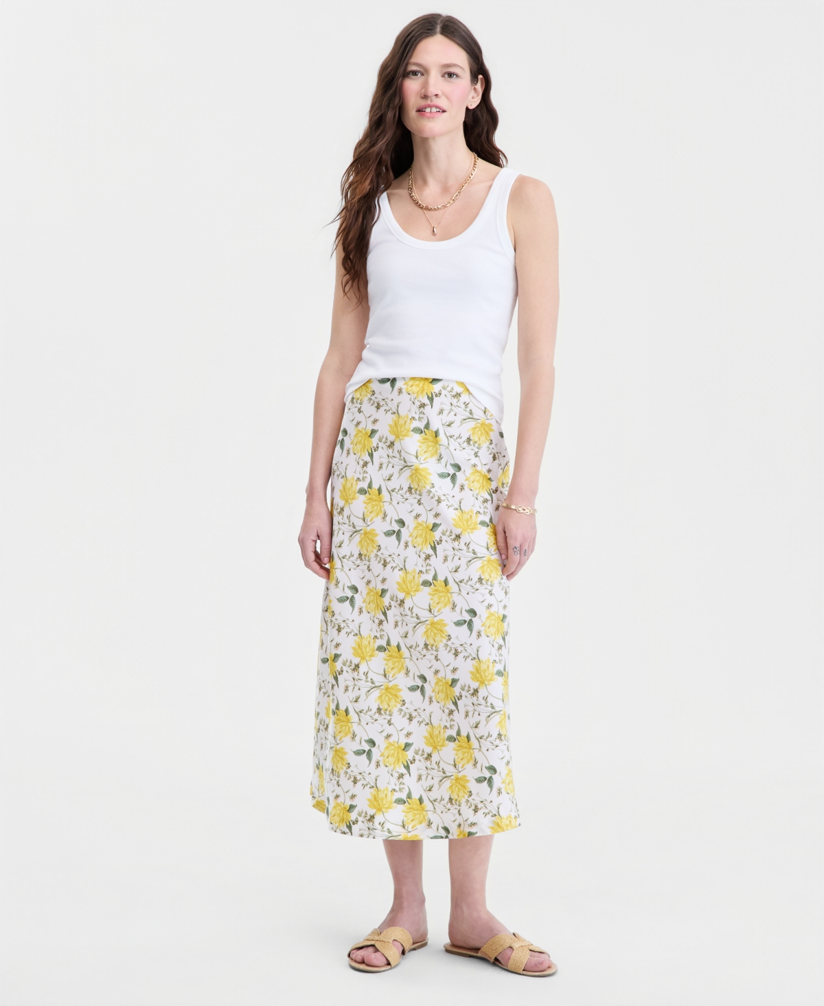 On 34th Women’s Printed Midi Slip Skirt, Macy’s Exclusive – Yellow Combo On 34th Women’s Printed Midi Slip Skirt, Macy’s Exclusive – Yellow Combo