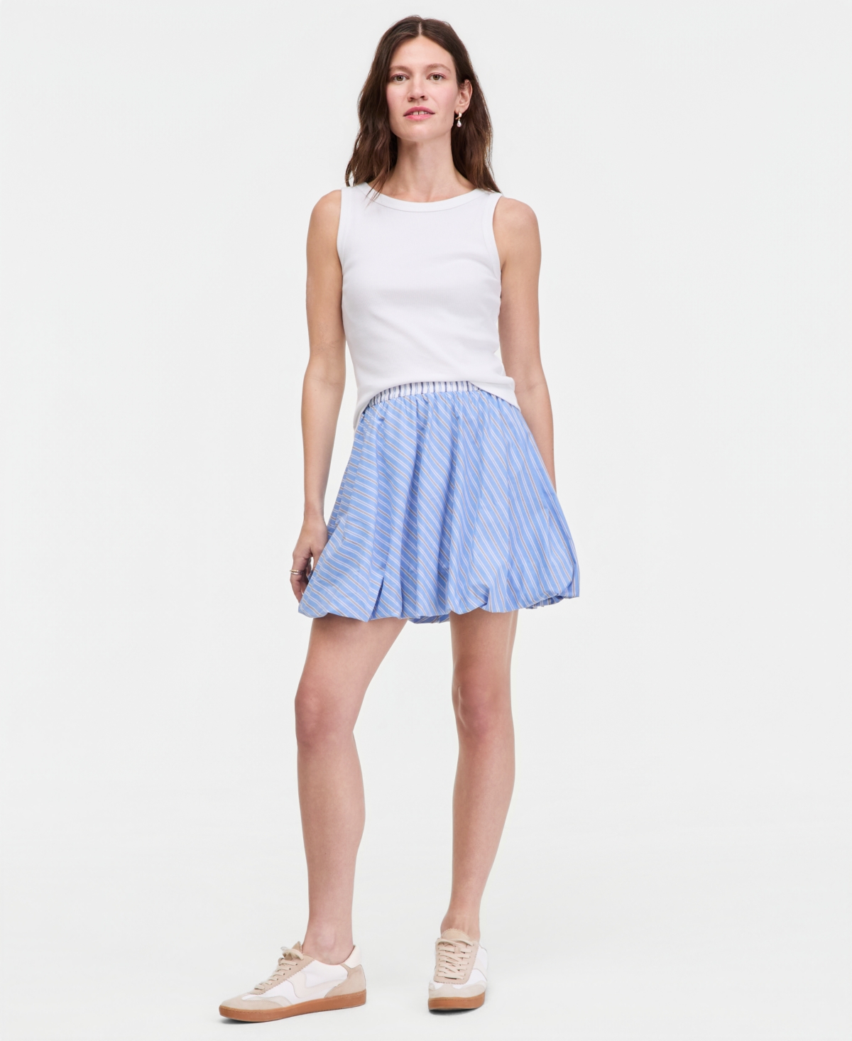 On 34th Women’s Variegated Stripe Pull On Bubble-Hem Mini Skirt, Macy’s Exclusive – Blue Montauk Combo On 34th Women’s Variegated Stripe Pull On Bubble-Hem Mini Skirt, Macy’s Exclusive – Blue Montauk Combo