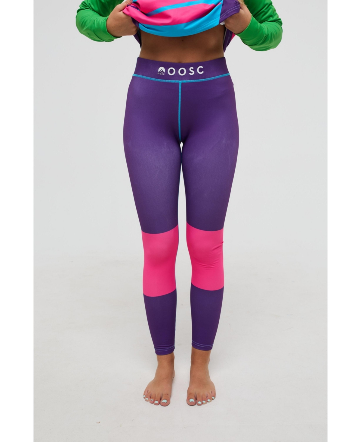 Oosc Clothing Women’s Baselayer Leggings – Powder Hound – Multi