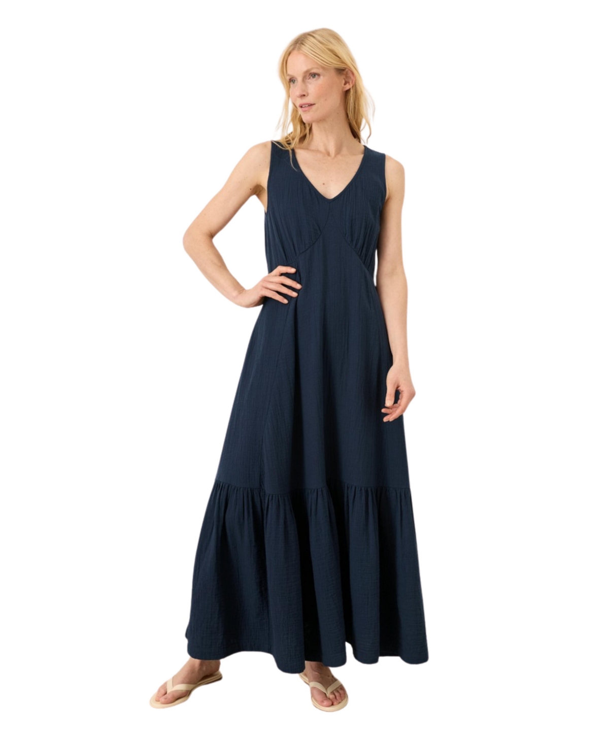 Pact Women’s Organic Cotton Coastal Double Gauze Beach To Brunch Dress – Navy Pact Women’s Organic Cotton Coastal Double Gauze Beach To Brunch Dress – Navy