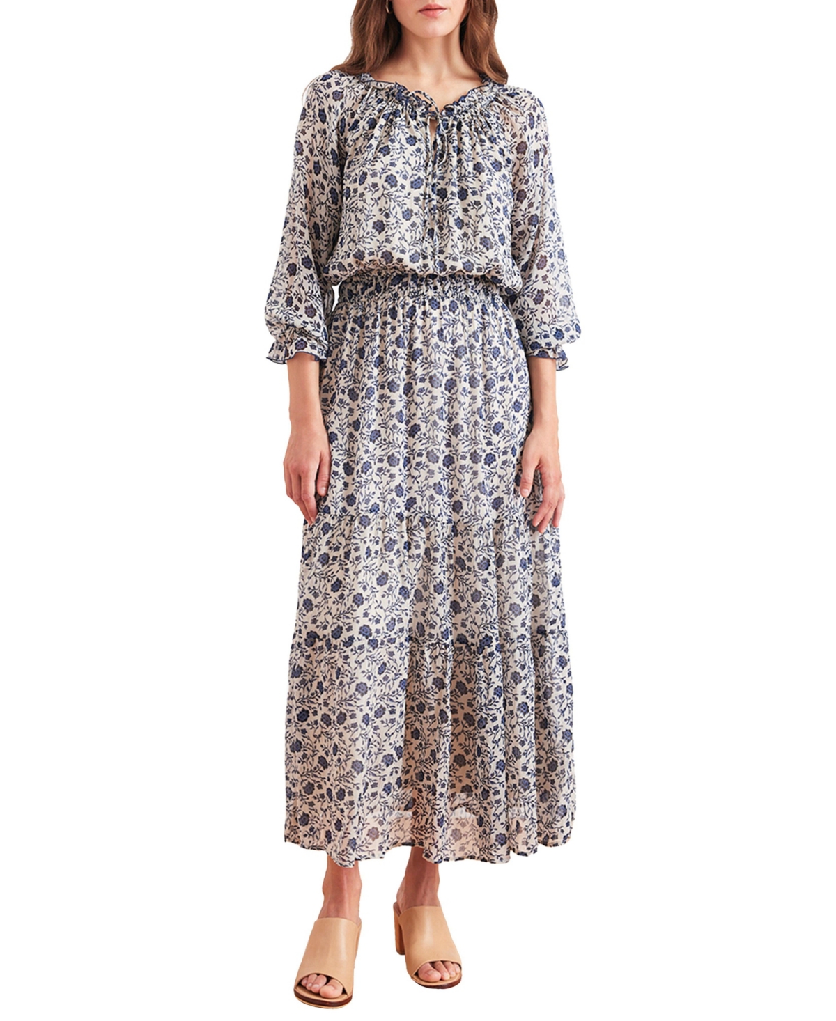 Paneros Clothing Women’s Esme Dress – Sapphire vines Paneros Clothing Women’s Esme Dress – Sapphire vines