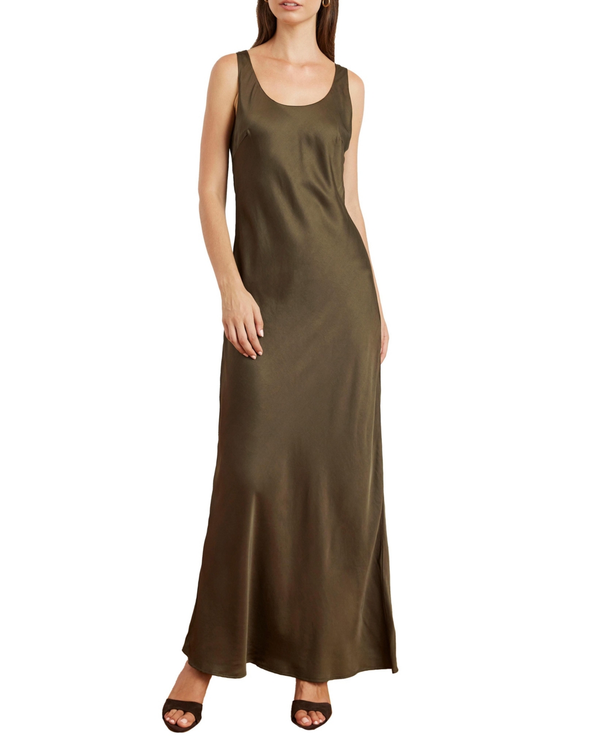 Paneros Clothing Women’s Lola Satin Slip Dress – Olive green Paneros Clothing Women’s Lola Satin Slip Dress – Olive green