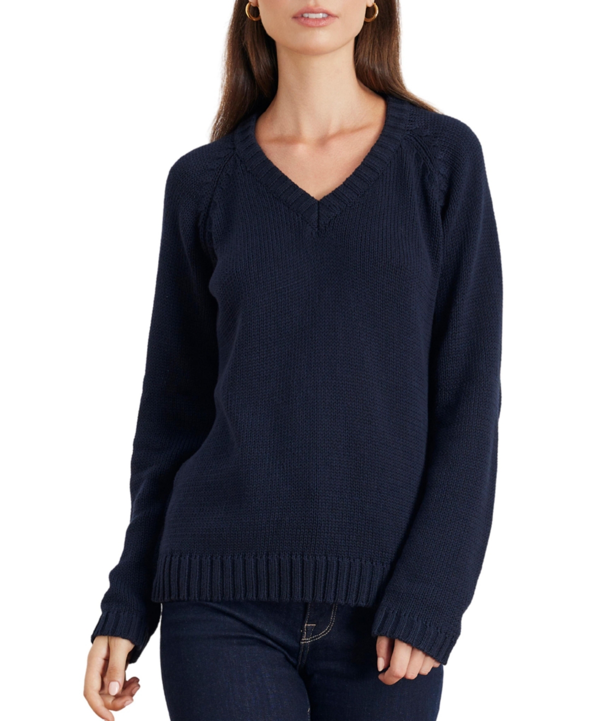 Paneros Clothing Women’s Selene V-Neck Sweater – Midnight navy Paneros Clothing Women’s Selene V-Neck Sweater – Midnight navy