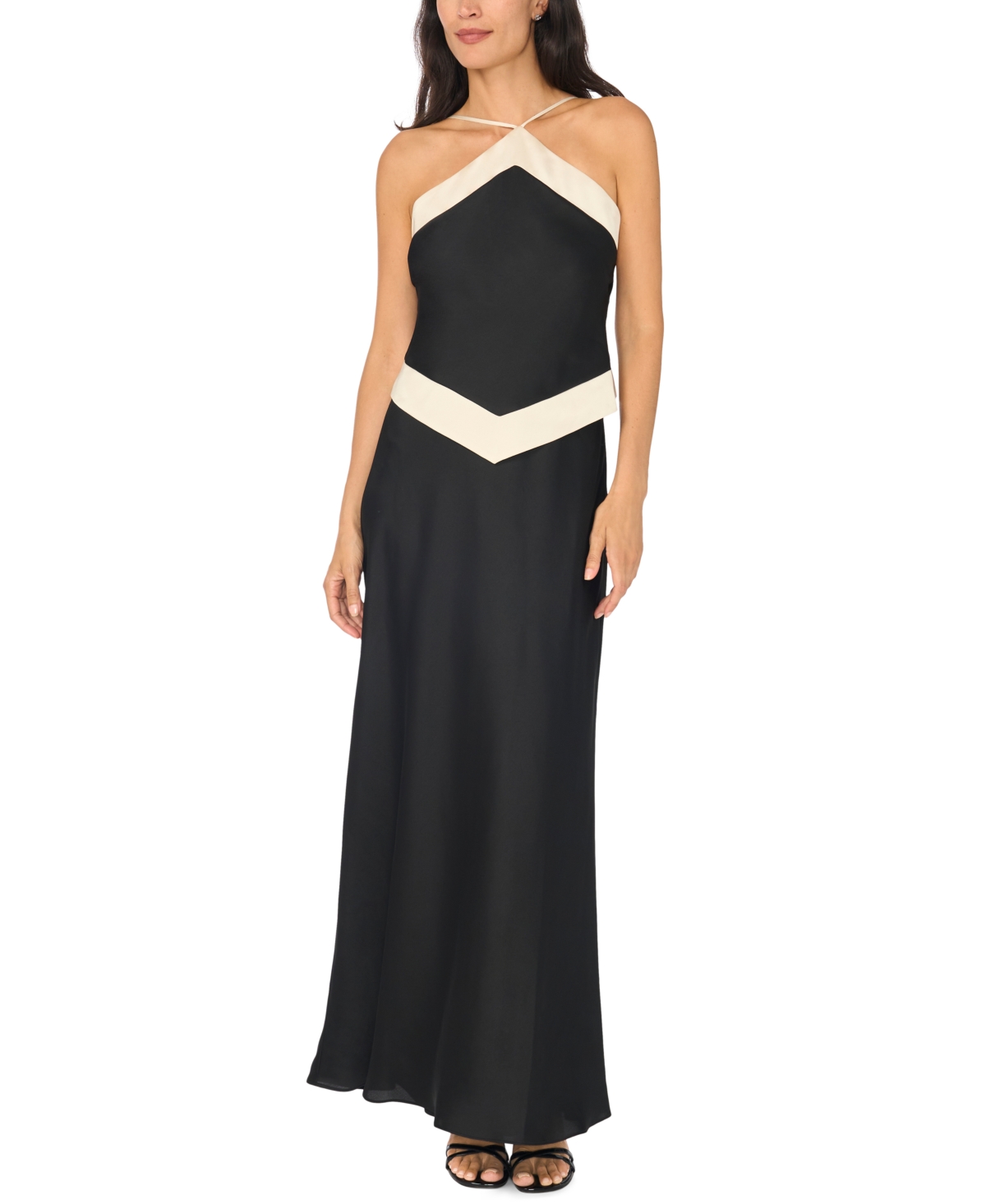Parker Women’s Halter Combo Maxi Colorblock Dress – Rich Black Parker Women’s Halter Combo Maxi Colorblock Dress – Rich Black