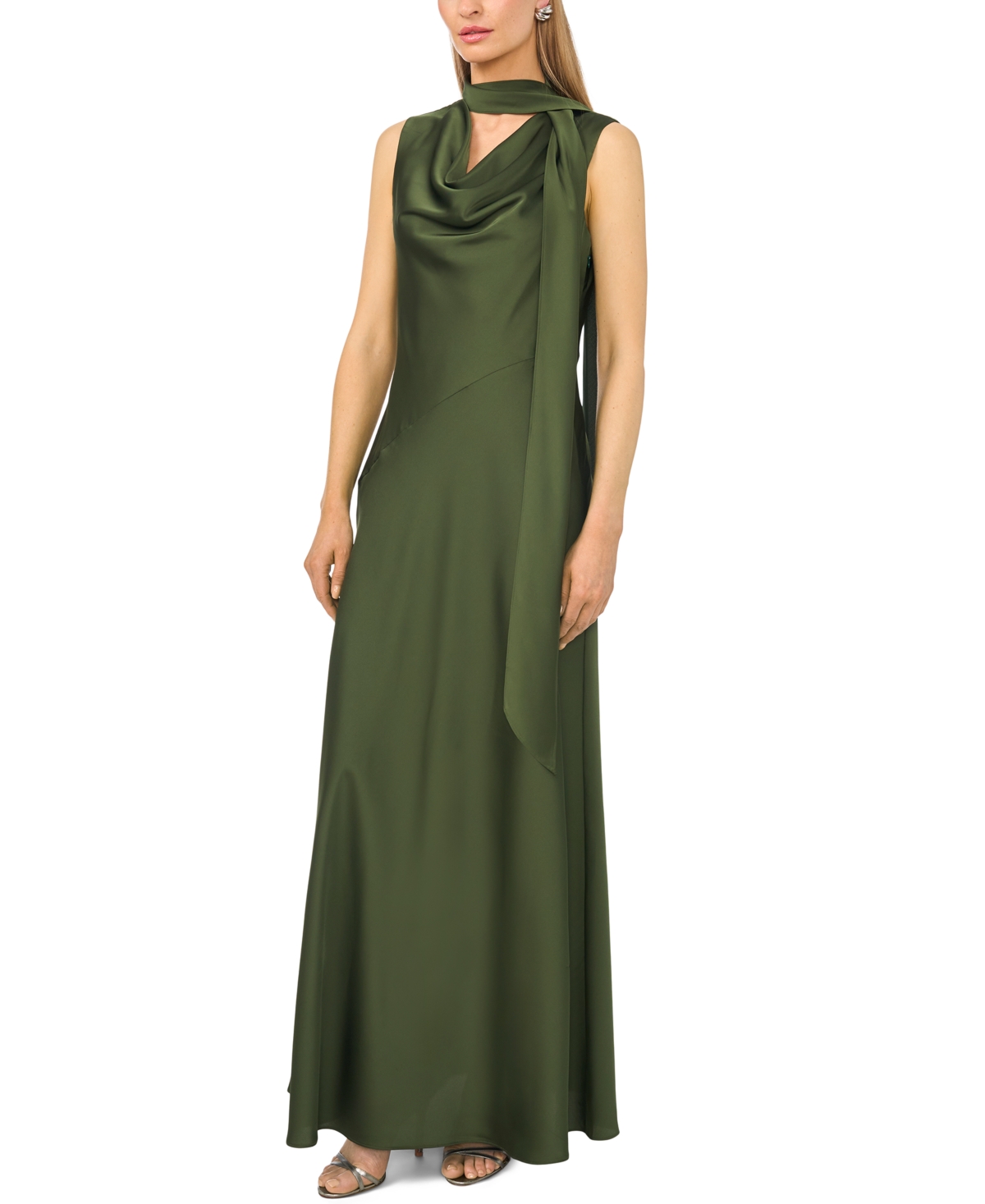 Parker Women’s Sleeveless Cowl Neck Scarf-Tie Maxi Dress – Midnight Sage Parker Women’s Sleeveless Cowl Neck Scarf-Tie Maxi Dress – Midnight Sage