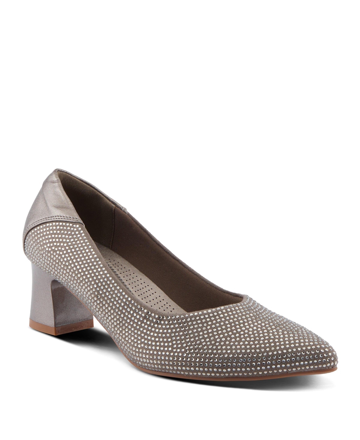 Patrizia Women’s Senna Crystal-Embellished Pointed Toe Block Heel Pumps â Slip-On Dress Shoes – Taupe Patrizia Women’s Senna Crystal-Embellished Pointed Toe Block Heel Pumps â Slip-On Dress Shoes – Taupe