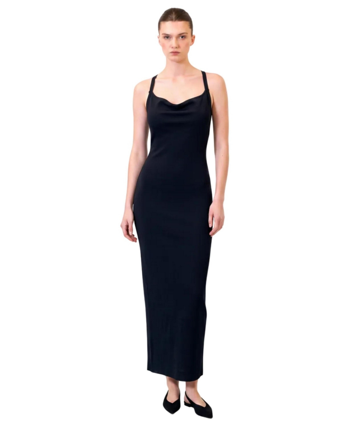 Pcfg Women’s Daydreamers Cross Back Knit Maxi Dress – Black Pcfg Women’s Daydreamers Cross Back Knit Maxi Dress – Black