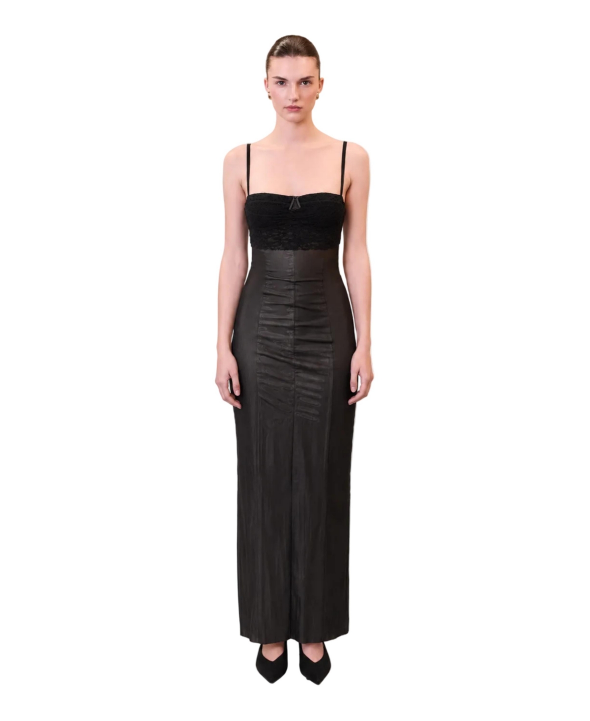 Pcfg Women’s Daydreamers Strappy Dress With Tulle Detail – Black